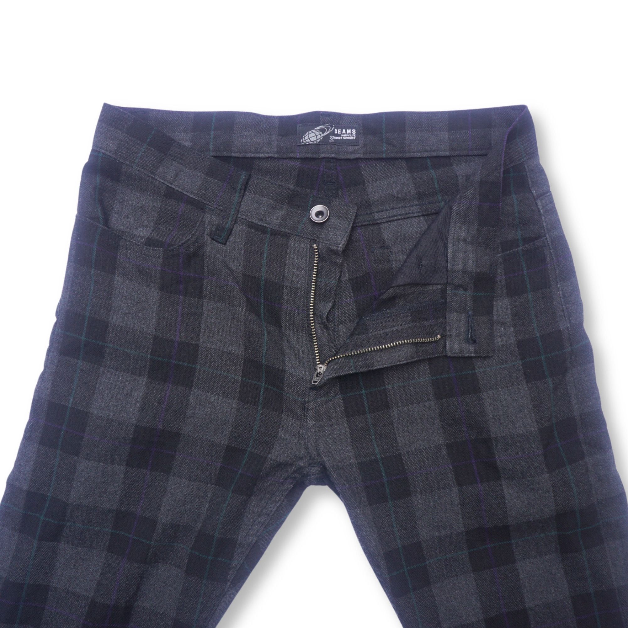 Beams Plus BEAMS Low Rise Plaid Check Pants Size US 28 / EU 44 - 4 Thumbnail