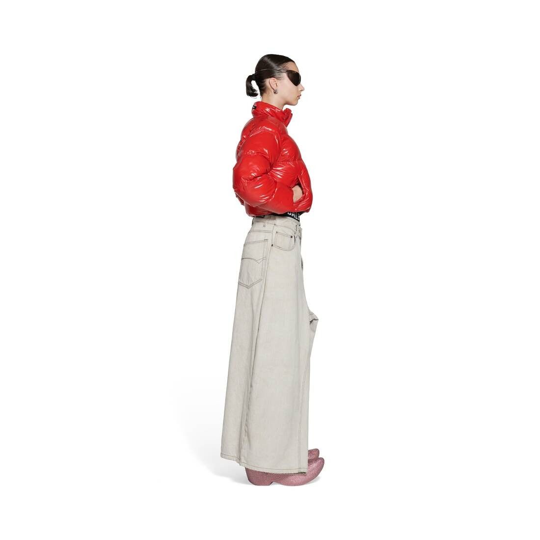 Balenciaga oc11z0125 Shrunk Puffer Jacket in Red Size M / US 6-8 / IT 42-44 - 3 Thumbnail