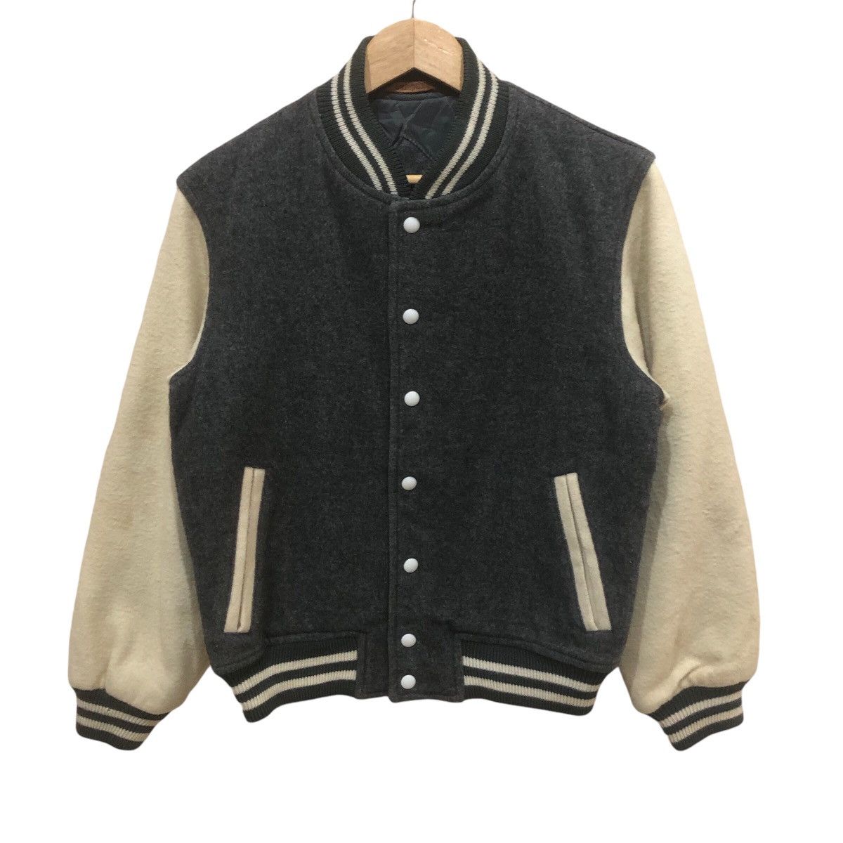 Japanese Brand Kids Campux Wool Varsity Jacket Size US S / EU 44-46 / 1 - 1 Thumbnail