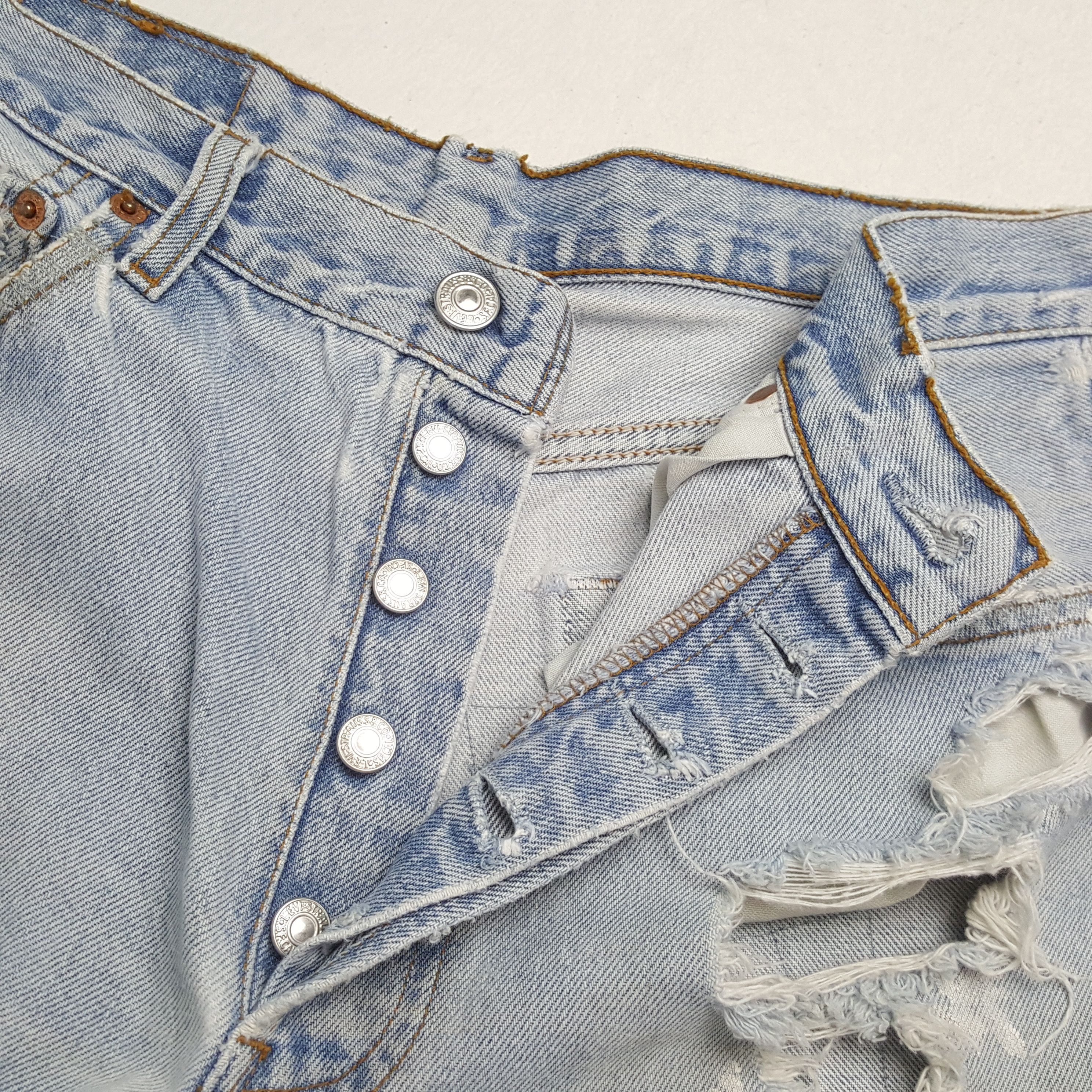 Levi's × Levi's Vintage Clothing × Vintage Vintage LEVI'S Kurt Cobain Distressed Patchwork Style Jeans Size US 28 / EU 44 - 12 Thumbnail