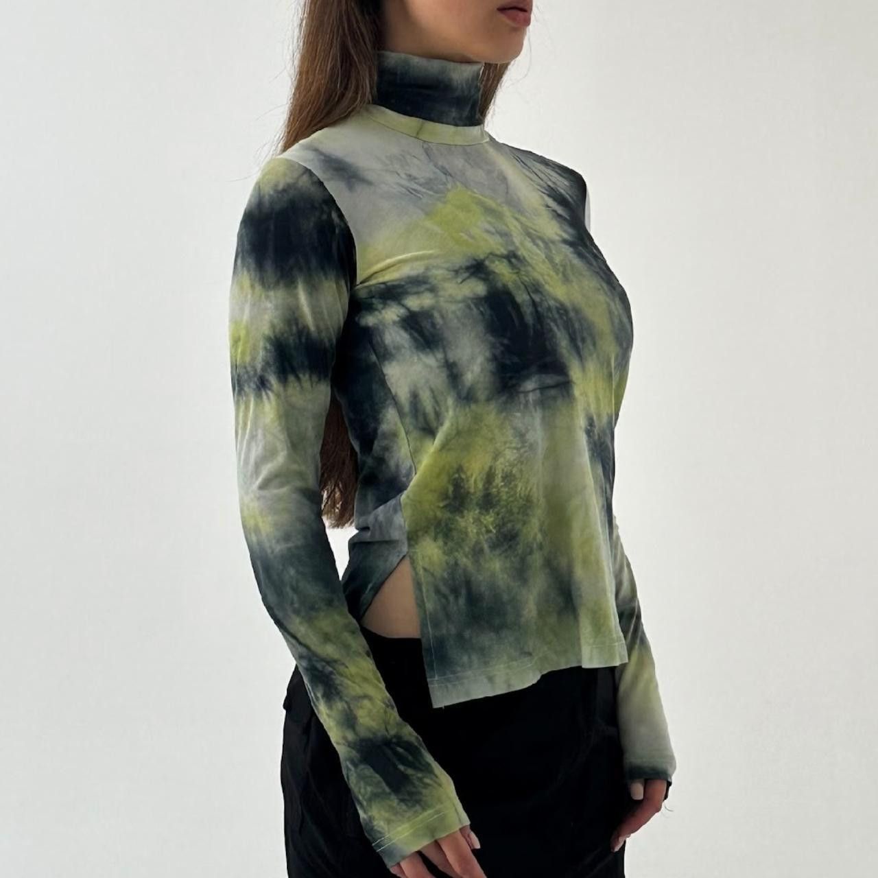 Song For The Mute Song For The Mute Tie Dye TurtleNeck Long Sleeve Top Size S / US 4 / IT 40 - 2 Thumbnail