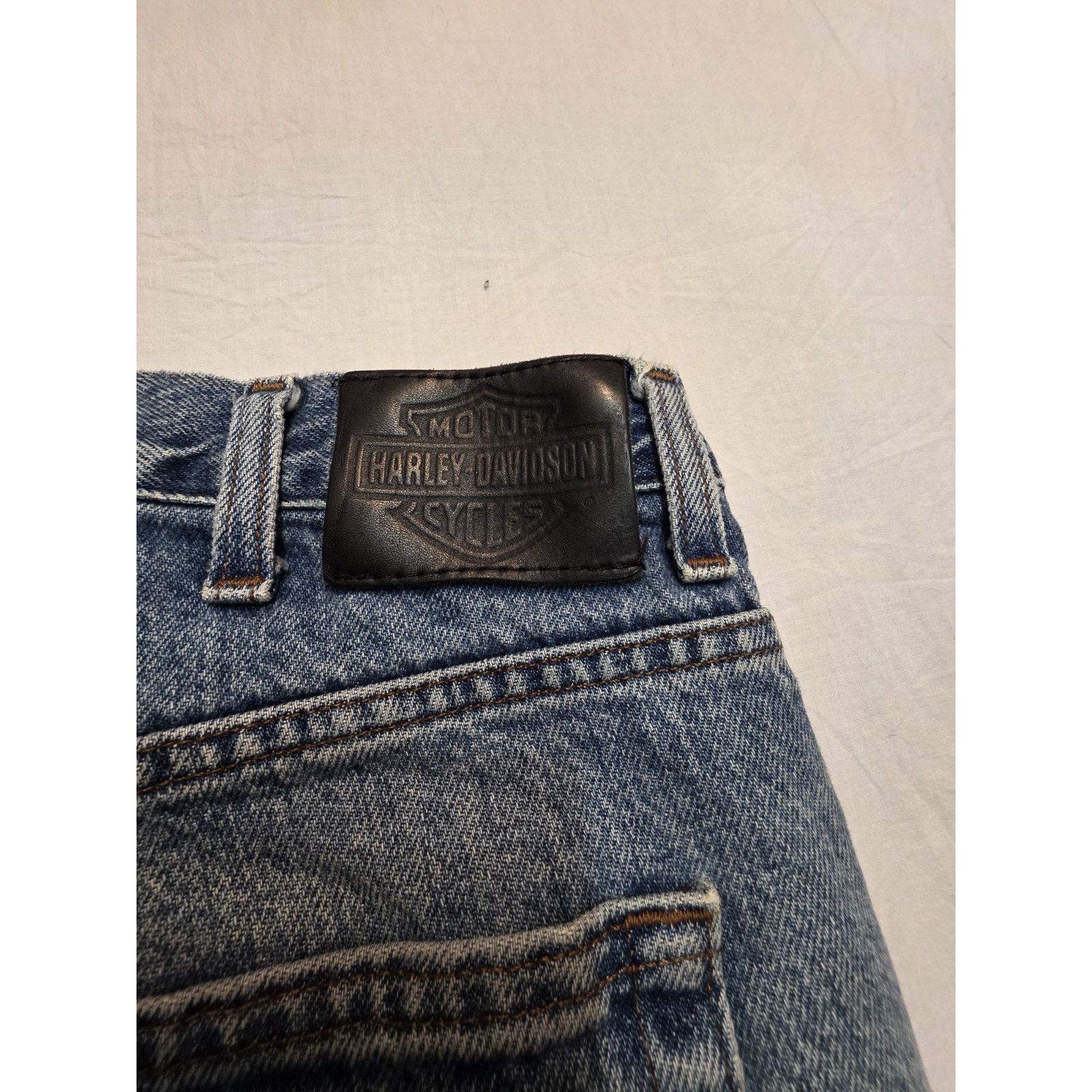 Harley Davidson Harley Davidson Men's Size 40x30 Loose Fit Denim Blue Jeans Size US 40 / EU 56 - 2 Thumbnail