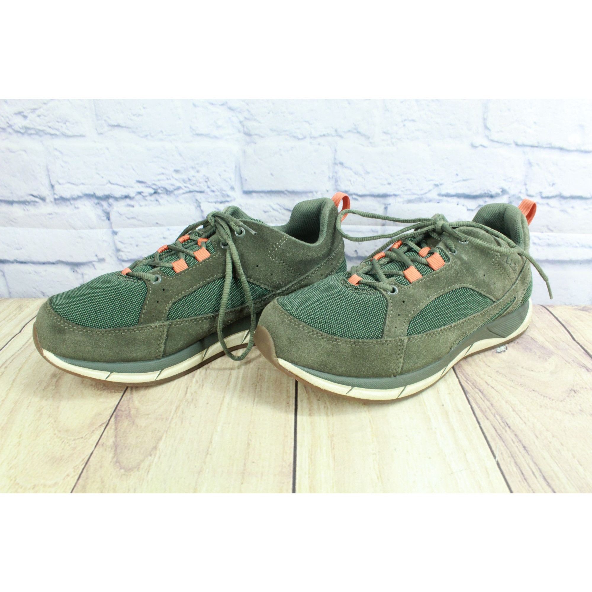 L.L. Bean LL Bean Men's Green Suede Mesh Fitness Walking Shoes Size US 9 / EU 42 - 2 Thumbnail