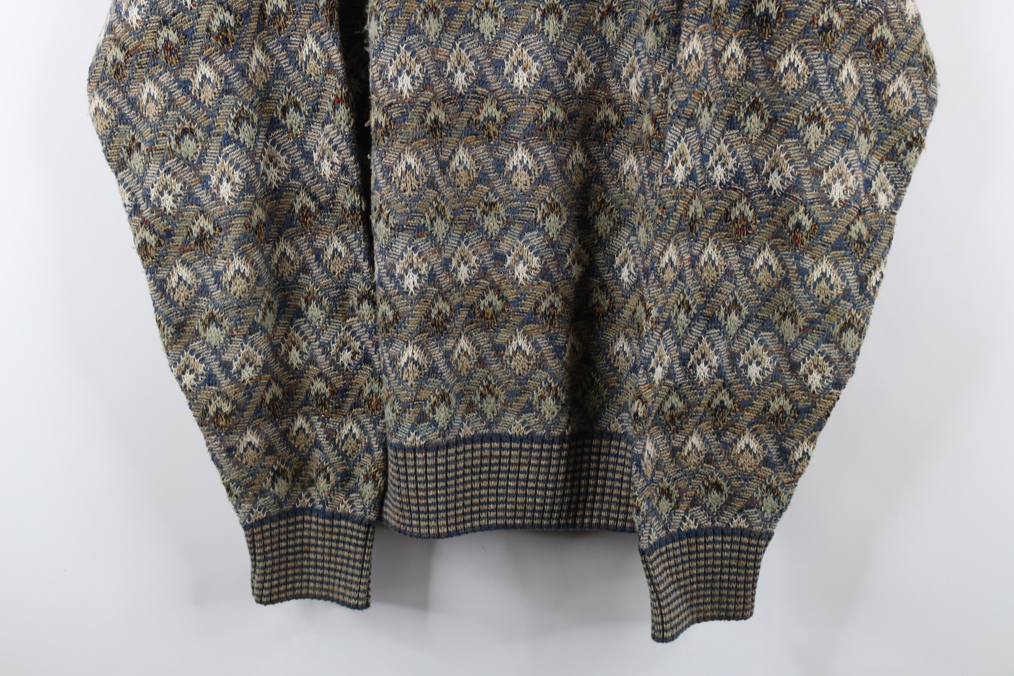 Vintage Vintage 90s Coogi Style Rainbow Knit Crewneck Sweater USA Size US L / EU 52-54 / 3 - 3 Thumbnail