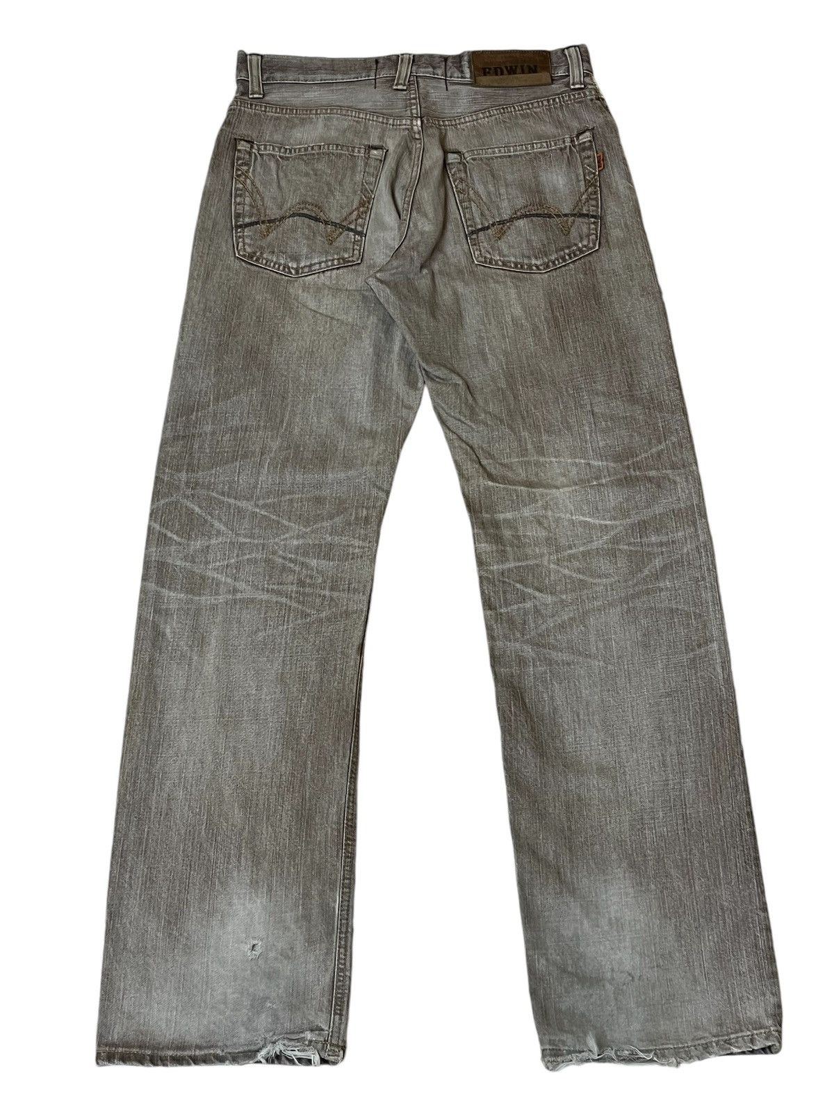 Edwin SICK🔥VINTAGE EDWIN 505V DISTRESSED REDLINE SELVEDGE JEANS Size US 32 / EU 48 - 2 Thumbnail
