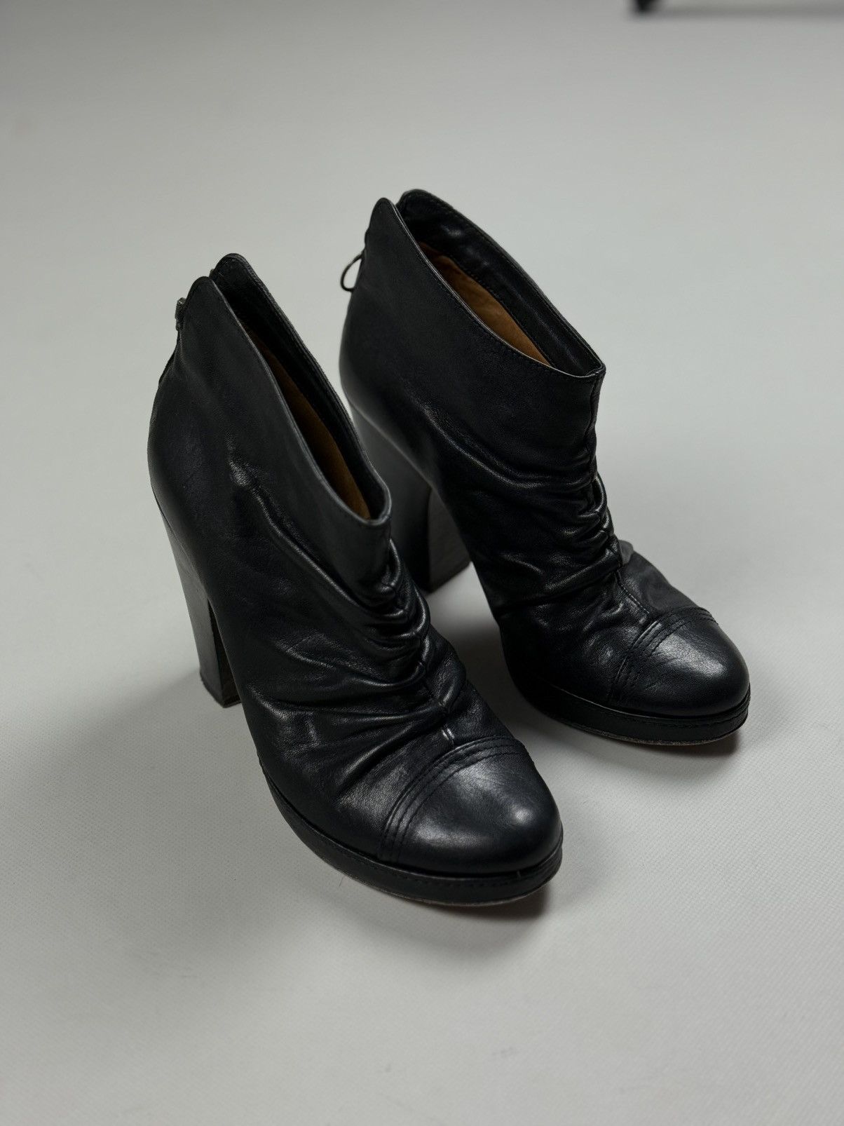 Fiorentini + Baker Fiorentini Baker Leather Avant-Garde Heeled Boots Shoes Size US 6.5 / IT 36.5 - 1 Thumbnail