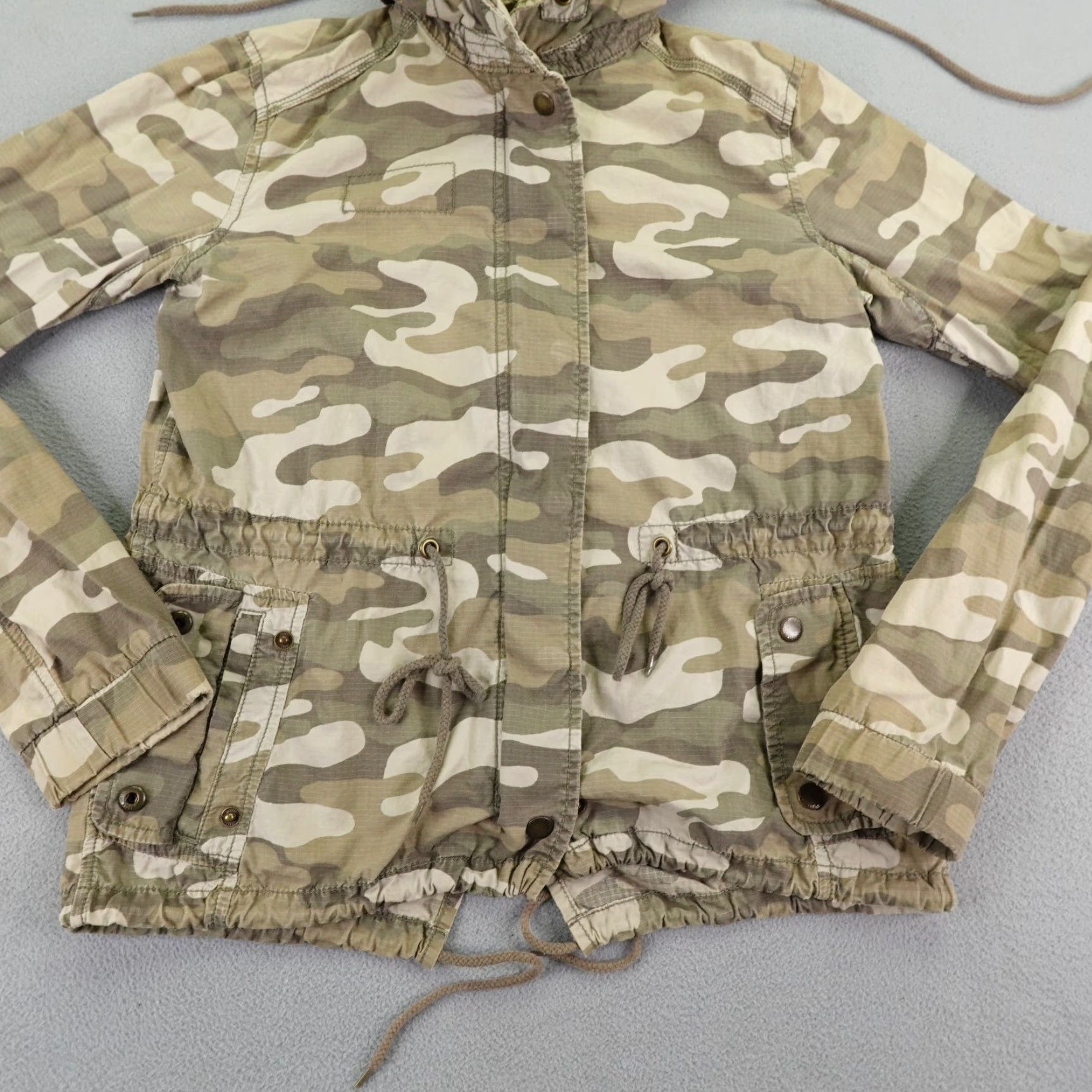 American Eagle Outfitters VINTAGE American Eagle Military Jacket Women Small Camouflage Cotton Canvas Casual Outdoor Size S / US 4 / IT 40 - 3 Thumbnail