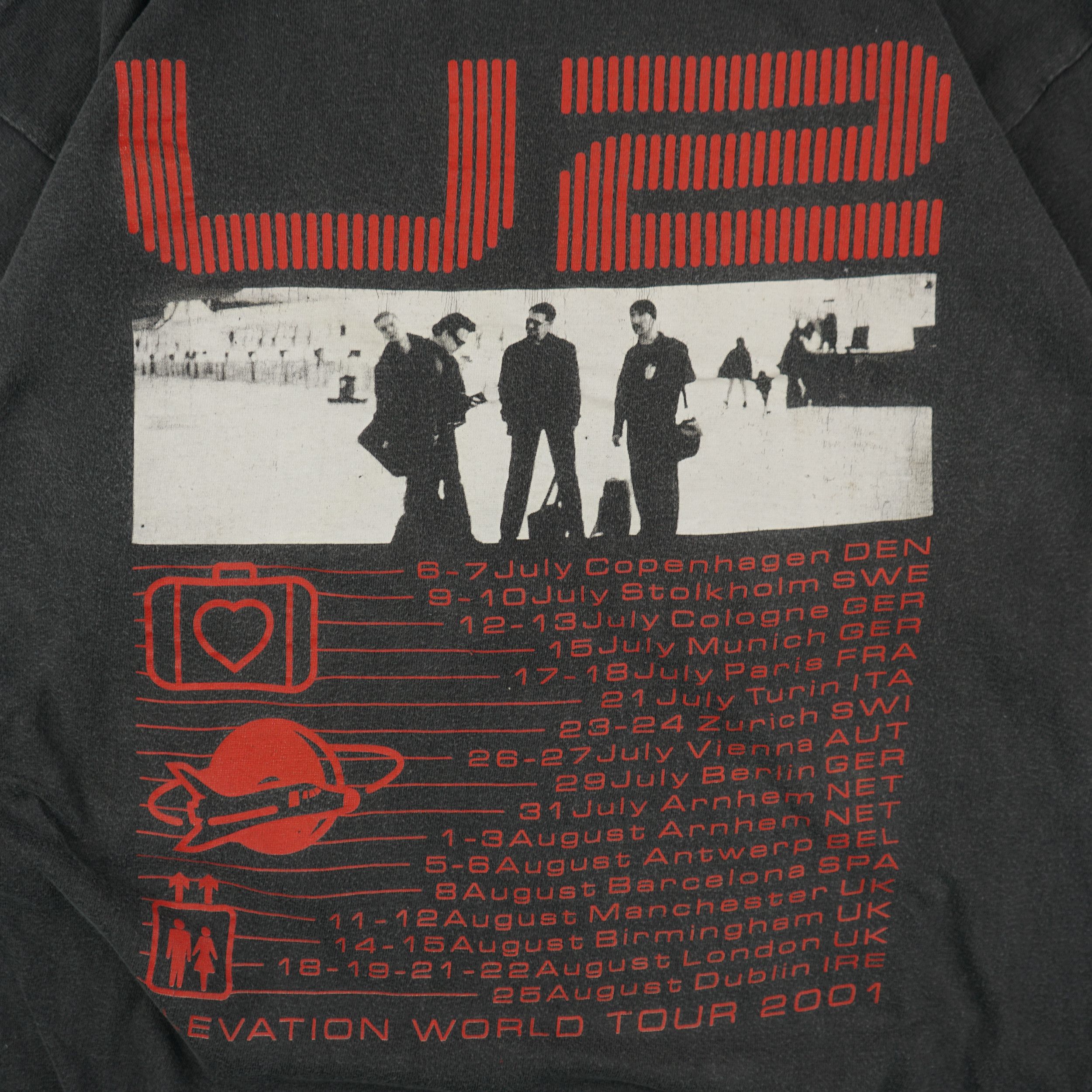 Band Tees × Vintage Vintage 2001 U2 Tour T-Shirt Elevation Tour Tee Size US M / EU 48-50 / 2 - 7 Thumbnail