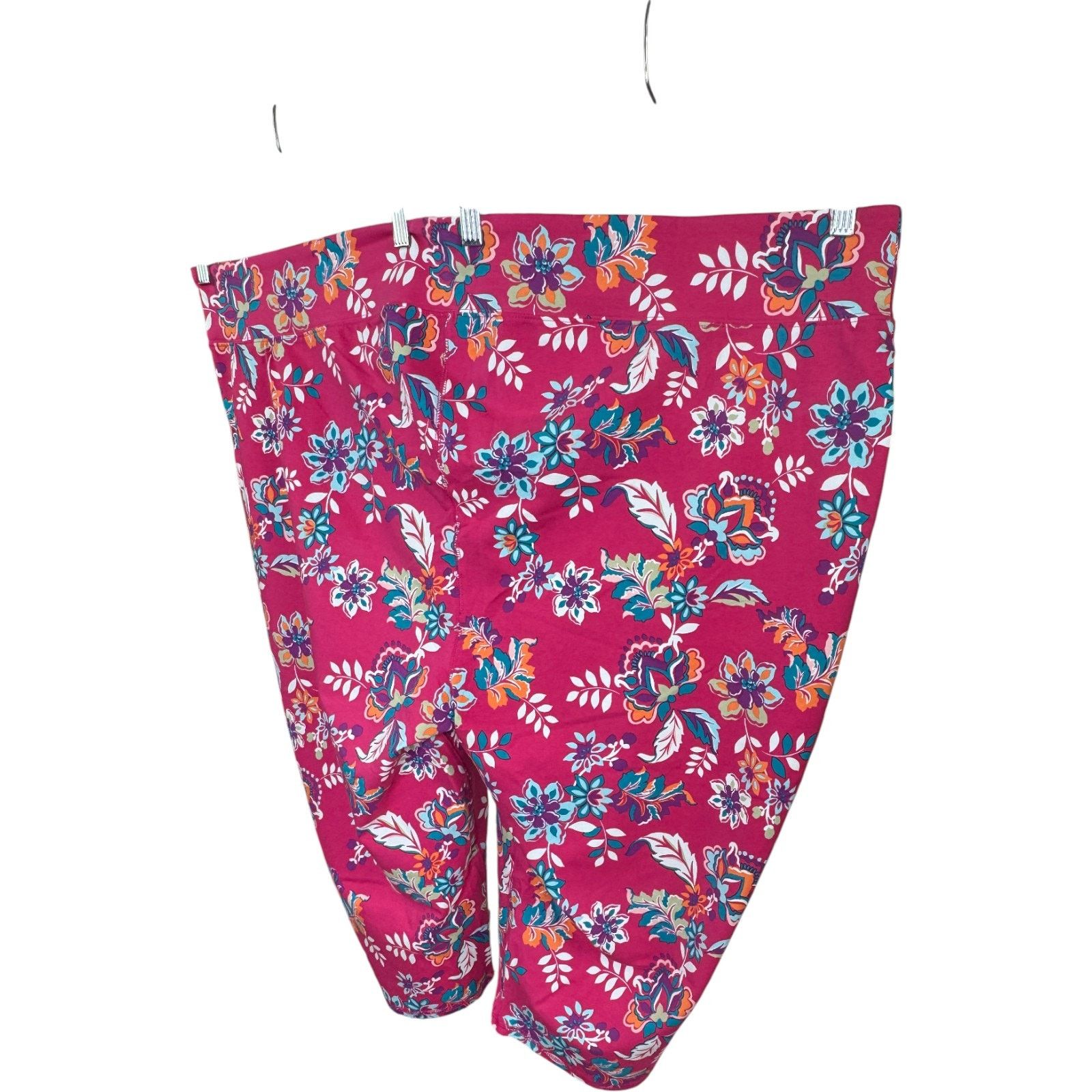 Other Sport Savvy Regular Printed Jersey Capri Pink Floral 5X Size 37" - 11 Thumbnail