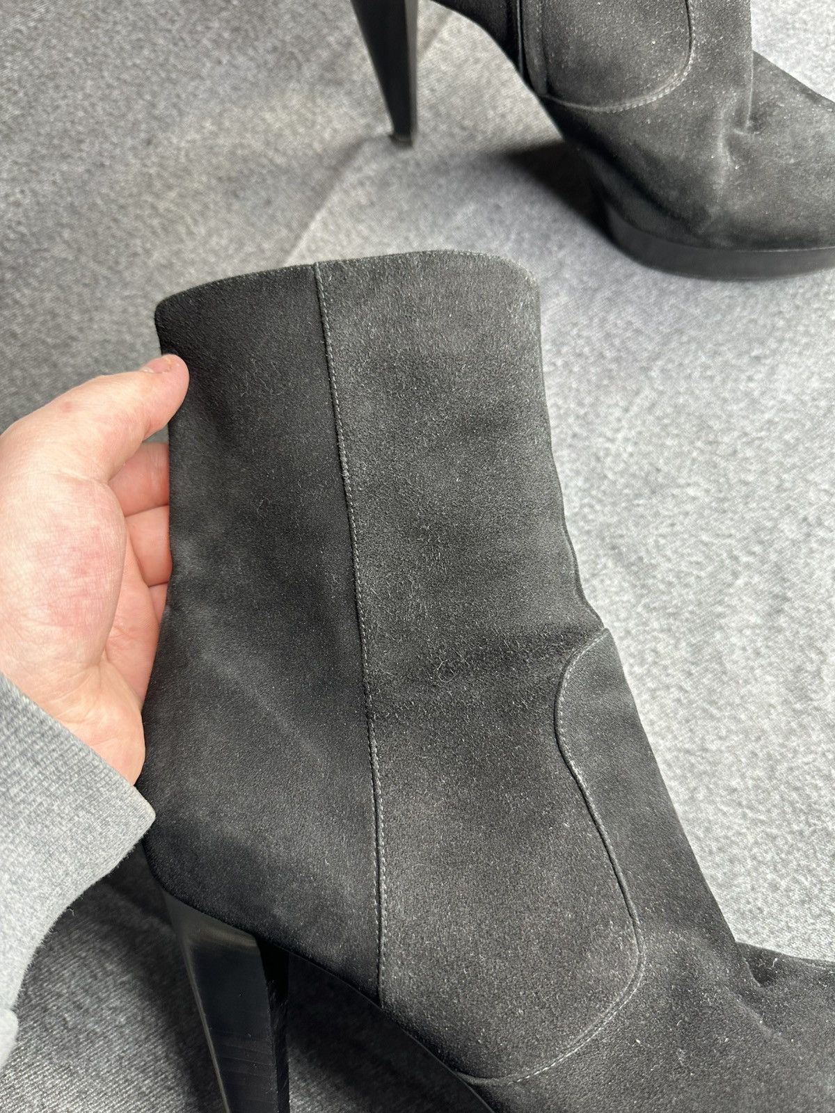 Sergio Rossi Sergio Rossi Suede Ankle Boots High Heel Platform Size 39.5 Size US 8.5 / IT 38.5 - 13 Thumbnail