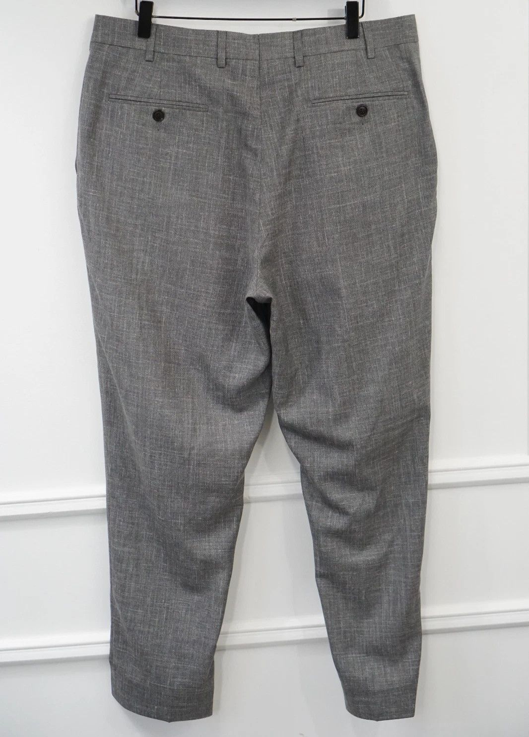 Suitsupply Men Suitsupply Trousers Wool Linen & Silk Grey Piana US44S Size 44S - 2 Thumbnail