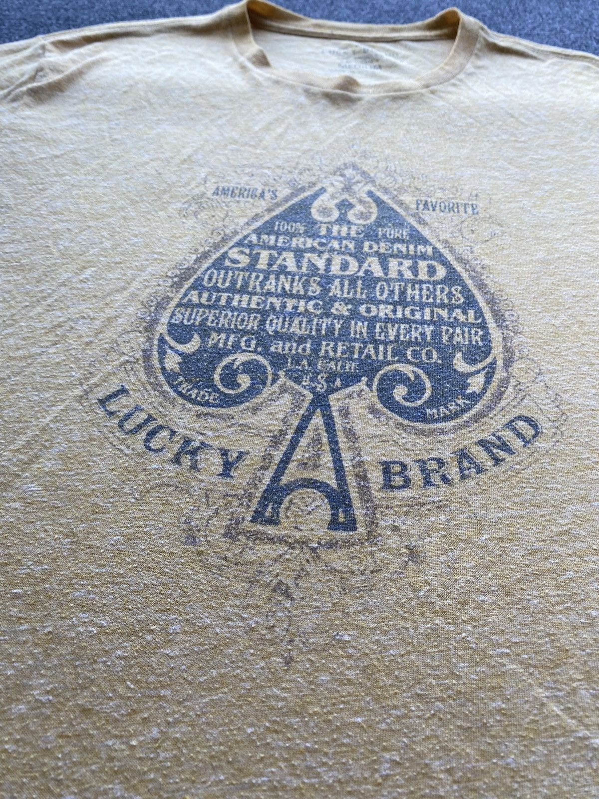 Lucky Brand 🔥Usa Lucky brand Yellow racing Tee vntg rare Size US M / EU 48-50 / 2 - 2 Thumbnail