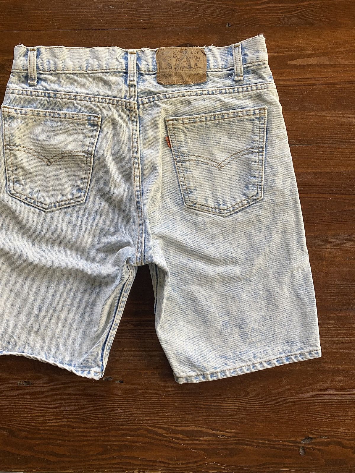 Levi's Vintage 80’s Levi’s Orange Tab Acid Wash Denim Jean Shorts Size US 31 - 1 Thumbnail