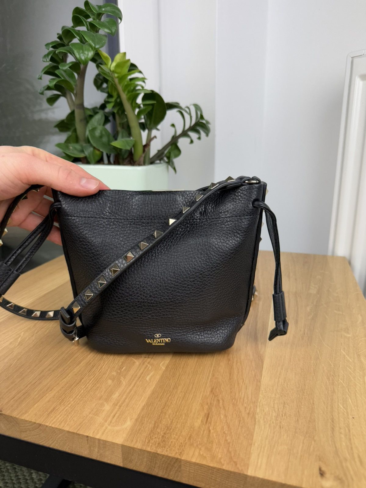 Valentino Rockstud Flip Lock Messenger Bag Leather Mini Size ONE SIZE - 4 Thumbnail