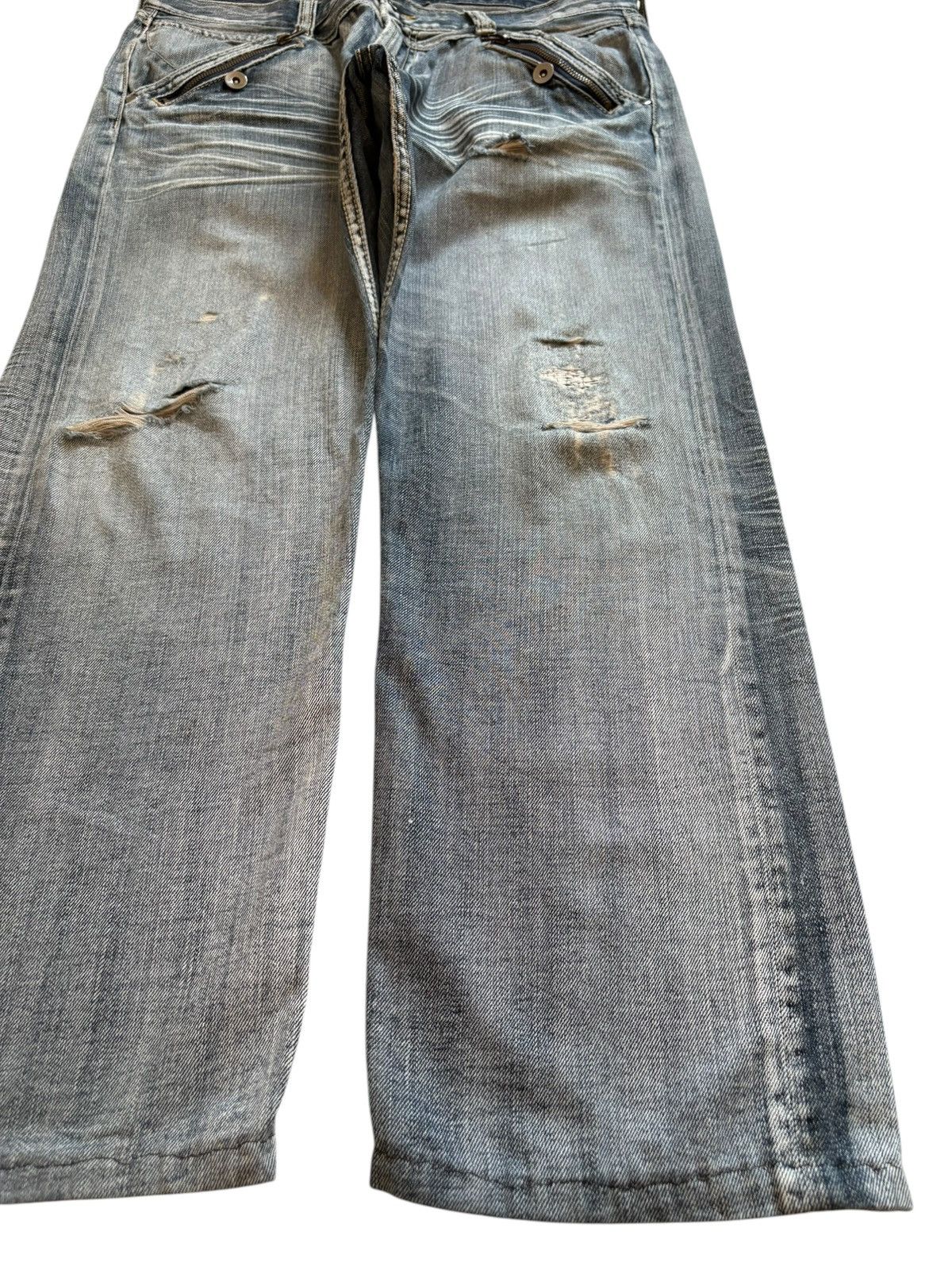 Japanese Brand Vintage Japanese Brand Tactical Distressed Loose Jeans Size US 34 / EU 50 - 7 Thumbnail