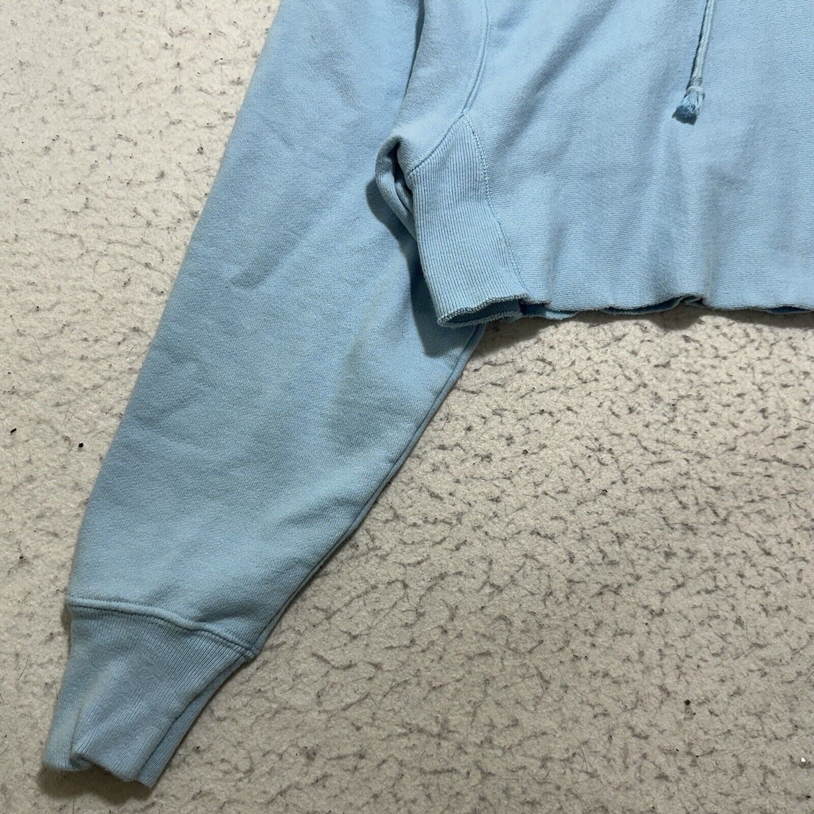 Champion Champion Reverse Weave XS Cropped Hoodie Blue Sweatshirt Size XS / US 0-2 / IT 36-38 - 6 Thumbnail