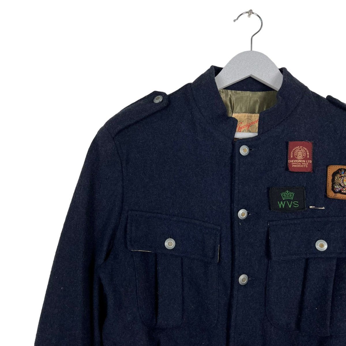 Chevignon 🔥 RARE 80s CHEVIGNON WOOL CROPPED BOMBER JACKET Size US M / EU 48-50 / 2 - 7 Thumbnail