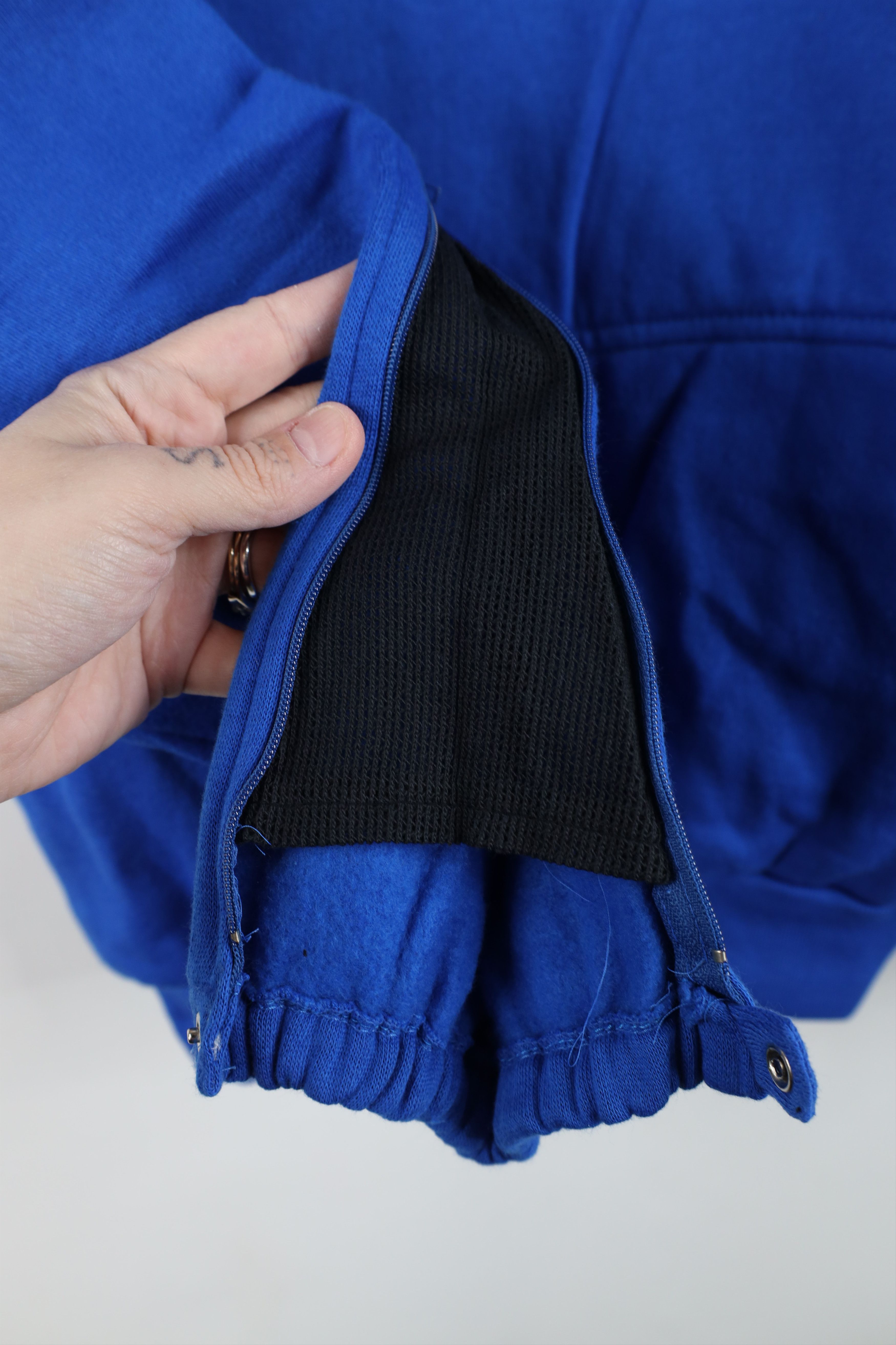 Vintage Deadstock Vintage 90s Streetwear Half Zip Sweatshirt Blue Size L / US 10 / IT 46 - 11 Thumbnail