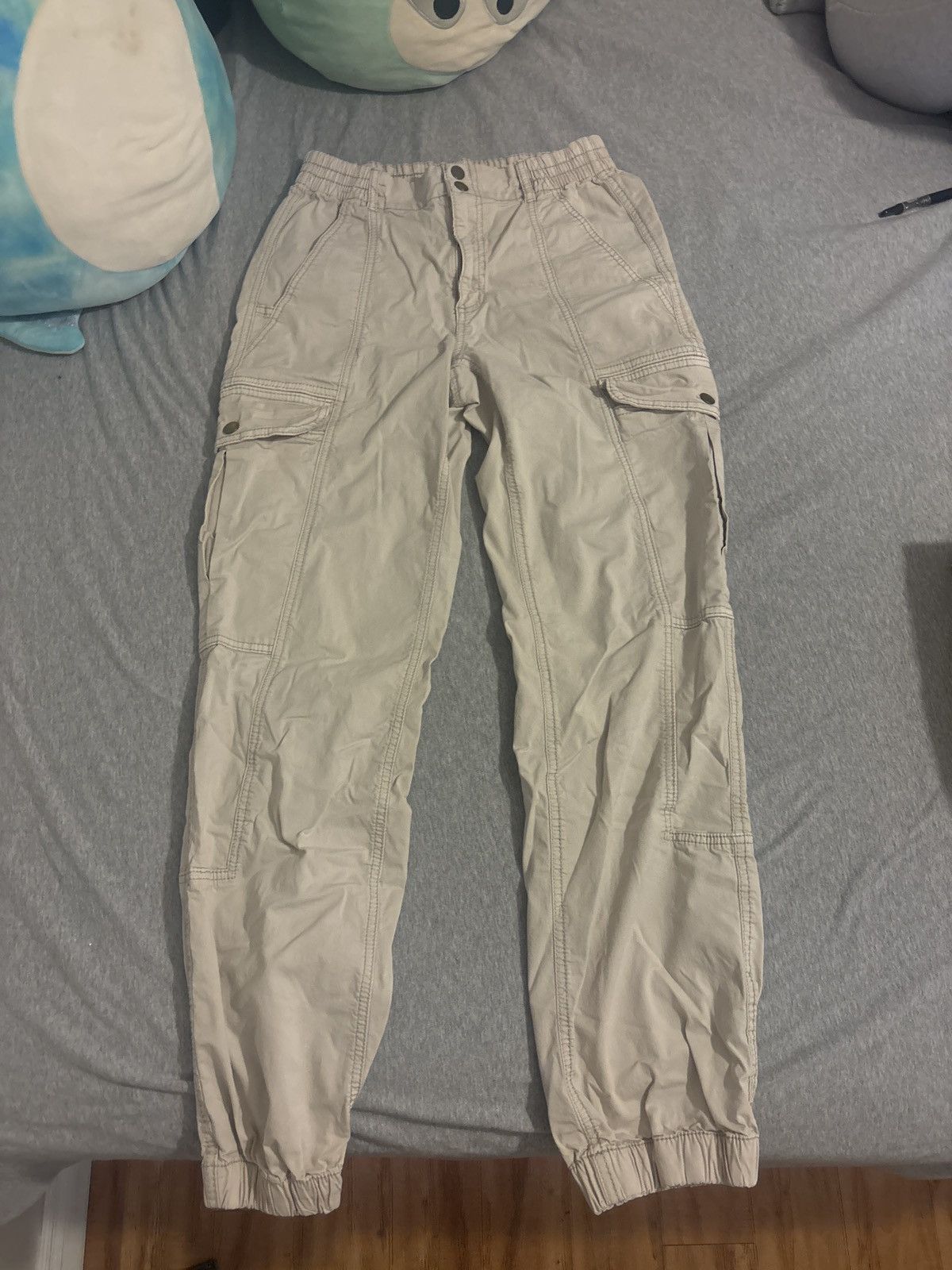 Garage Garage cuffed high rise beige cargo pants Size 25" / US 0 / IT 36 - 1 Thumbnail