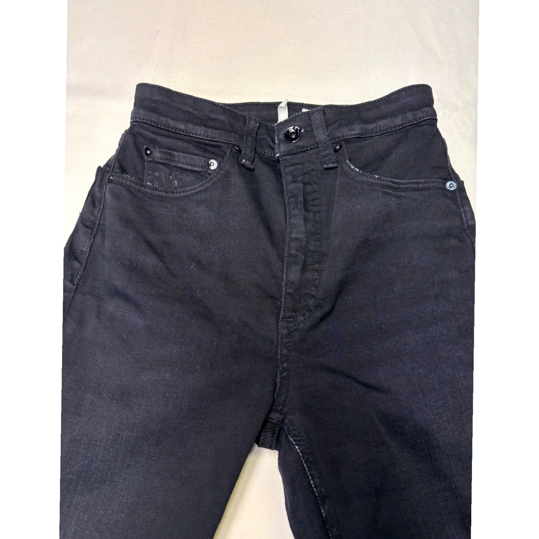 Rag & Bone Rag & bone Jane Super High Rise Skinny Jeans Black Womens 25X29 YKK Zip Slim Rise High Ankle Zip 5-Pocket Denim Jewelry? Size 42" / US 20 - 2 Thumbnail