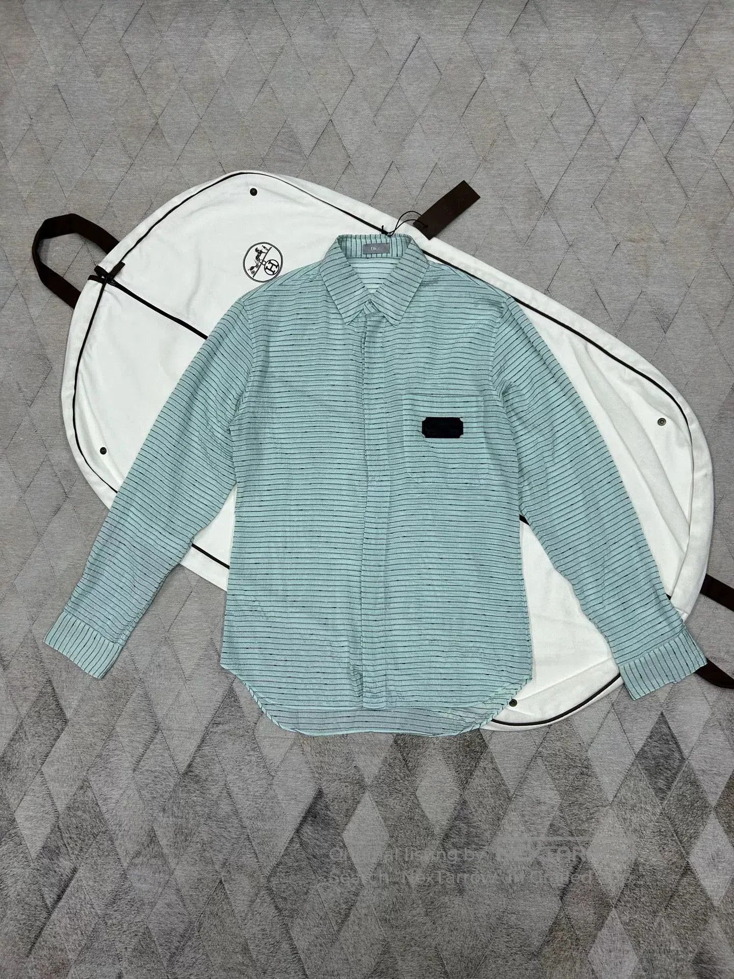 Dior Dior Man 2024 Spring Summer Silk Seersucker Shirt. Size US XXS / EU 40 - 1 Thumbnail