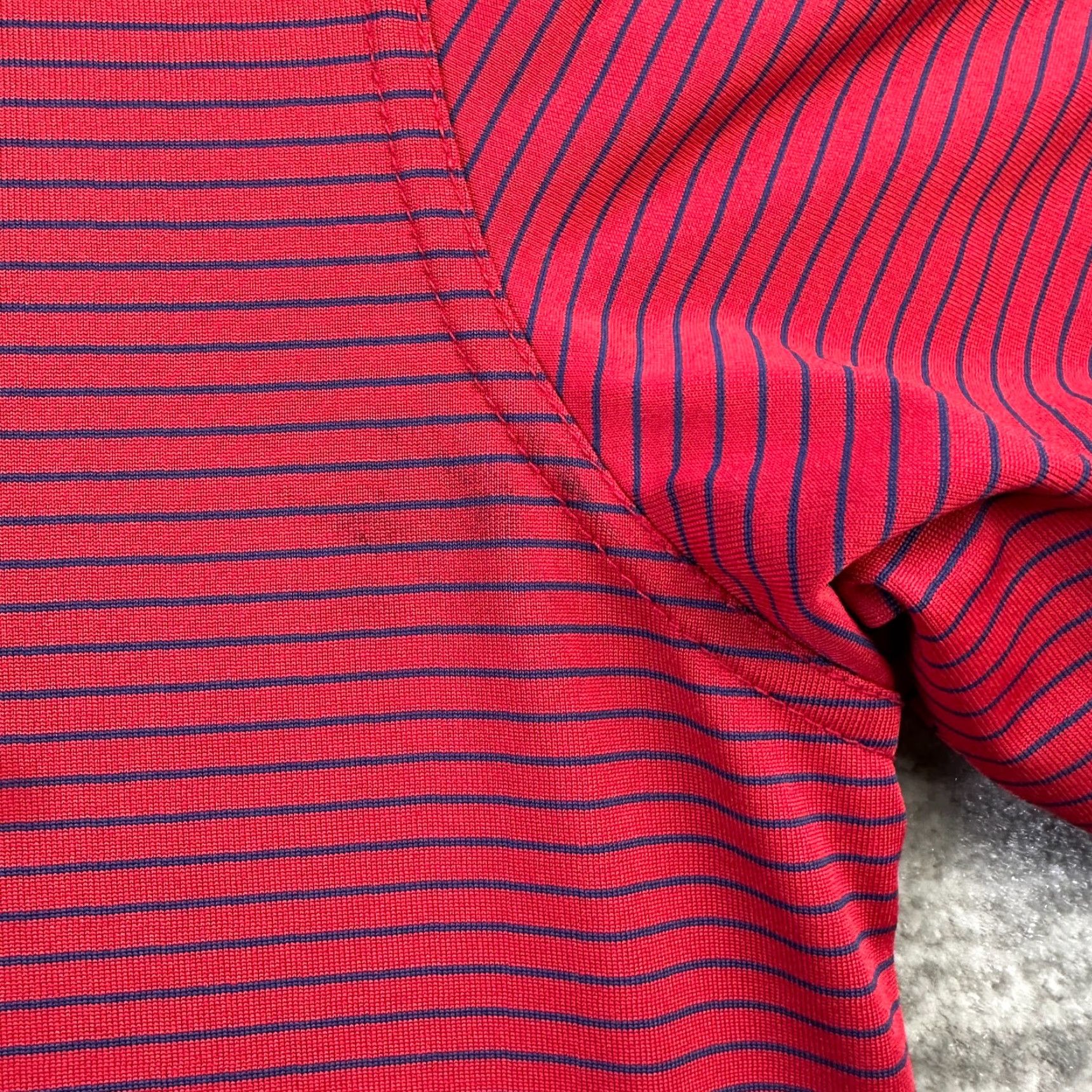 Vintage Masters Polo Shirt Mens L Red Striped Golf Performance Augusta National Adjustable Collar Short Sleeve Polo Size US L / EU 52-54 / 3 - 4 Thumbnail