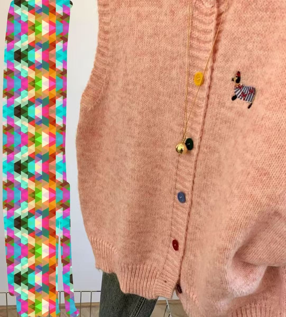 Vintage Streetwear oversized printed cardigan jumper Size M / US 6-8 / IT 42-44 - 5 Thumbnail