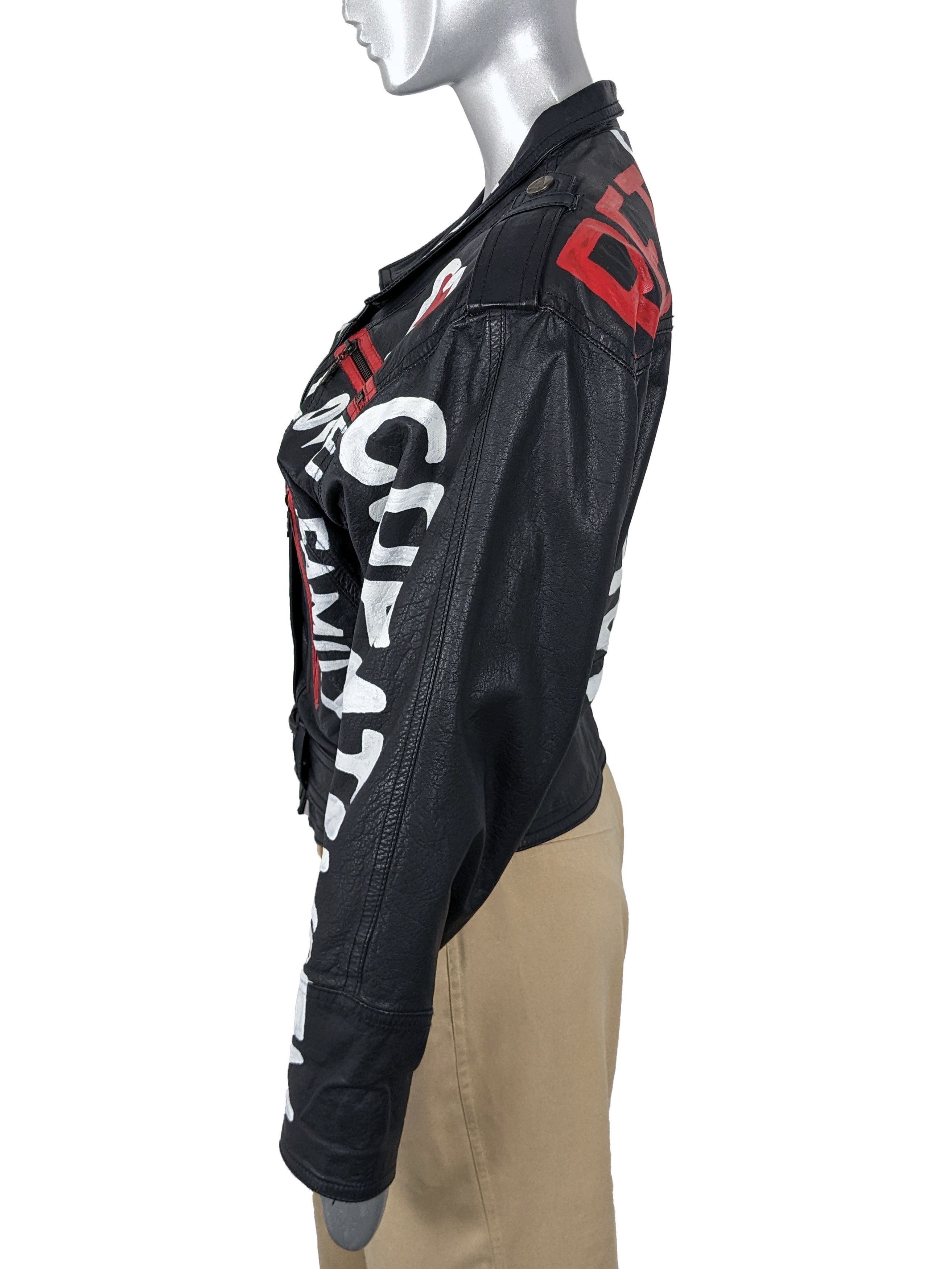 Vintage Vintage custom hand-painted leather motorcycle biker jacket Size M / US 6-8 / IT 42-44 - 9 Thumbnail