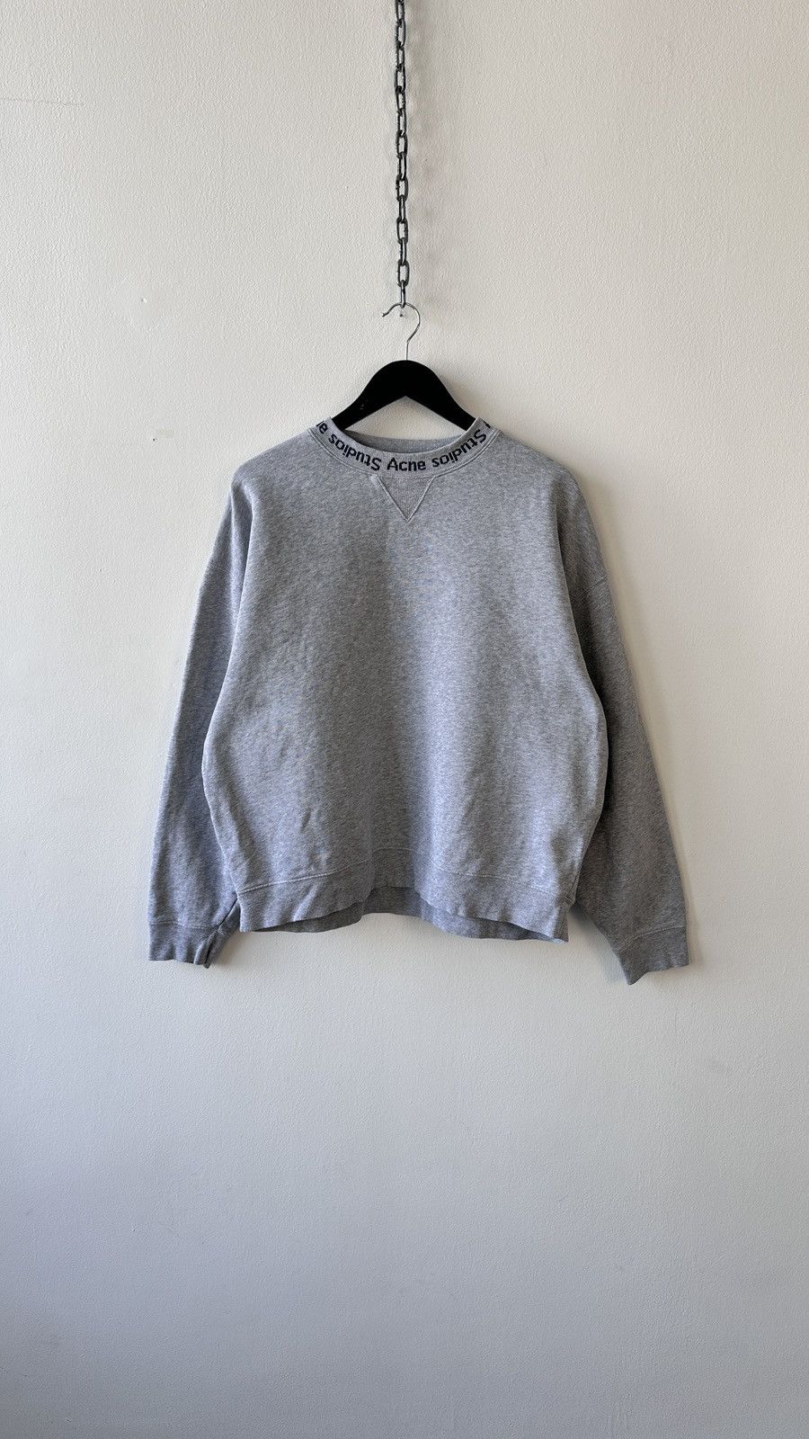 Acne Studios Acne Studios Flogho Logo Boxy Fit Grey Sweatshirt Oversized Size US L / EU 52-54 / 3 - 2 Thumbnail