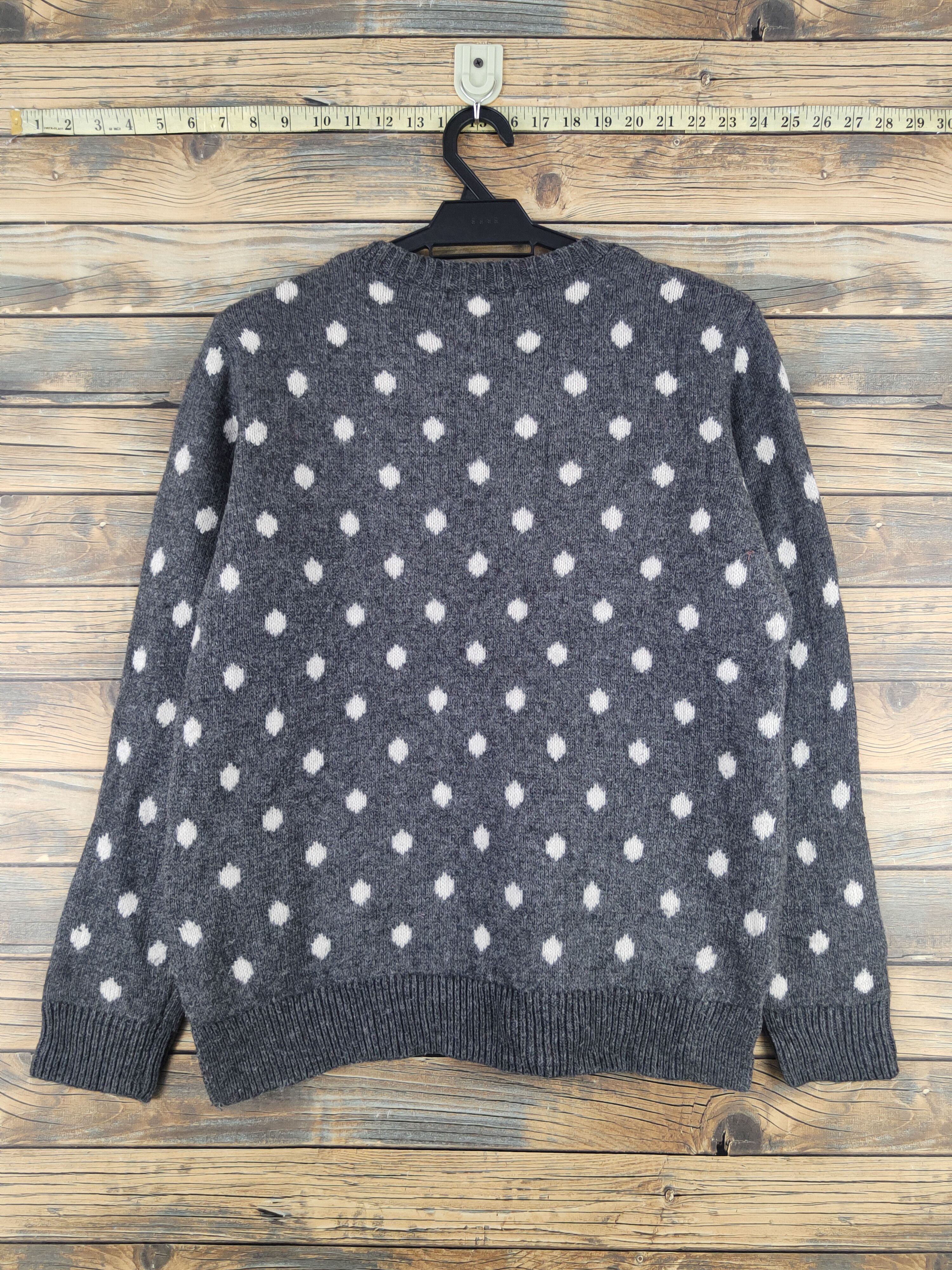Vintage Uniqlo Dark Gray Polkadot Knitwear Sweatshirts #W2173 Size M / US 6-8 / IT 42-44 - 7 Thumbnail