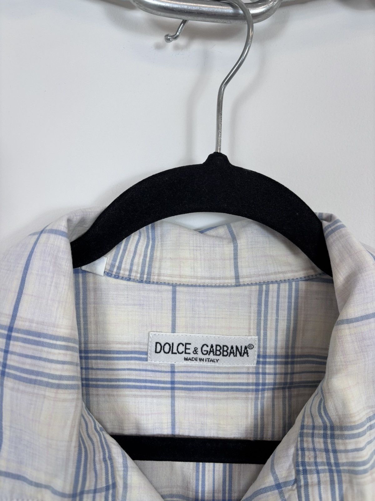 Dolce & Gabbana Vintage Dolce & Gabbana Men’s Madras Short Sleeve Shirt Size US L / EU 52-54 / 3 - 9 Thumbnail