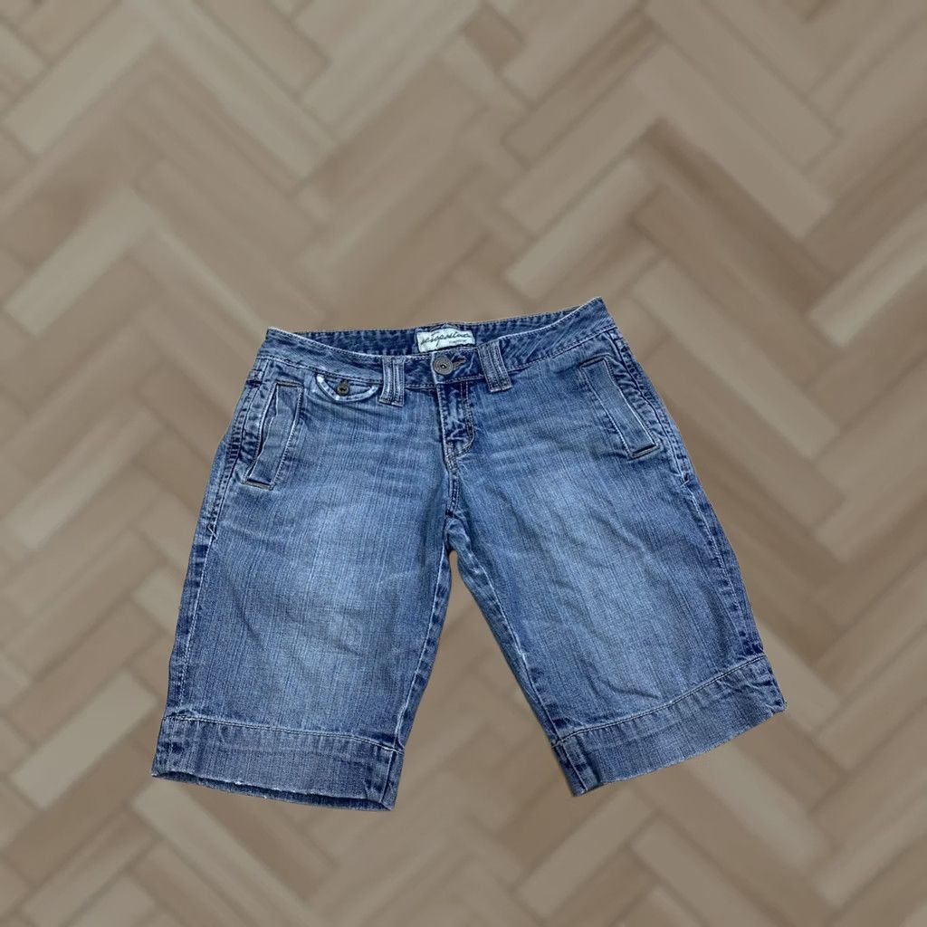Vintage Aéropostale Bermuda Denim Shorts Women 9/10 Blue Casual 13269 Bermuda Fashion 5-Pocket Mens? Size 32" / US 10 / IT 46 - 1 Thumbnail