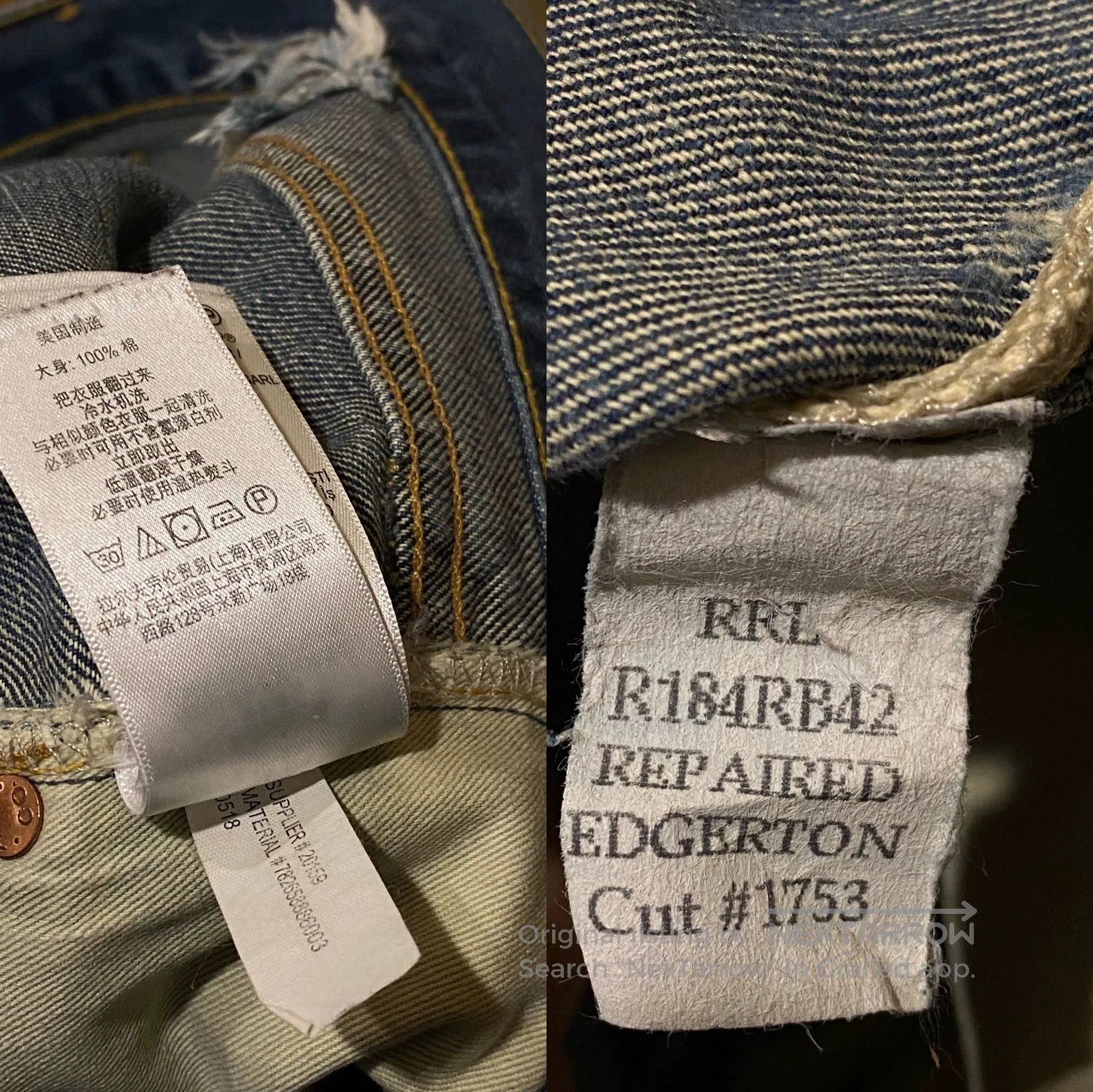 RRL Ralph Lauren 2018 Low Straight Selvedge Jean by RRL. Size US 34 / EU 50 - 8 Thumbnail