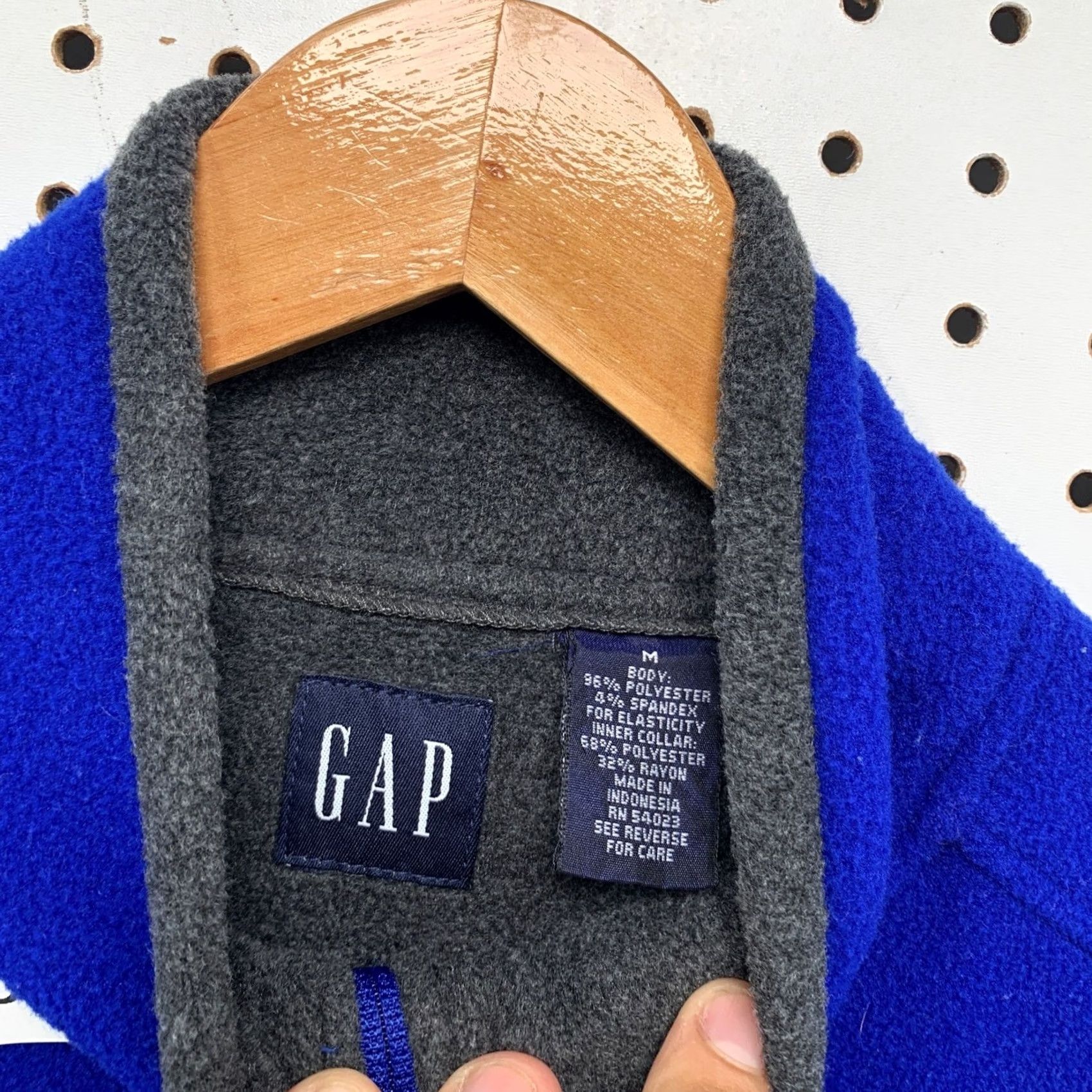 Gap Vintage Gap Fleece Pullover Mock Neck Quarter Zip Blue Pocket Y2K Mens Medium Size US M / EU 48-50 / 2 - 3 Thumbnail