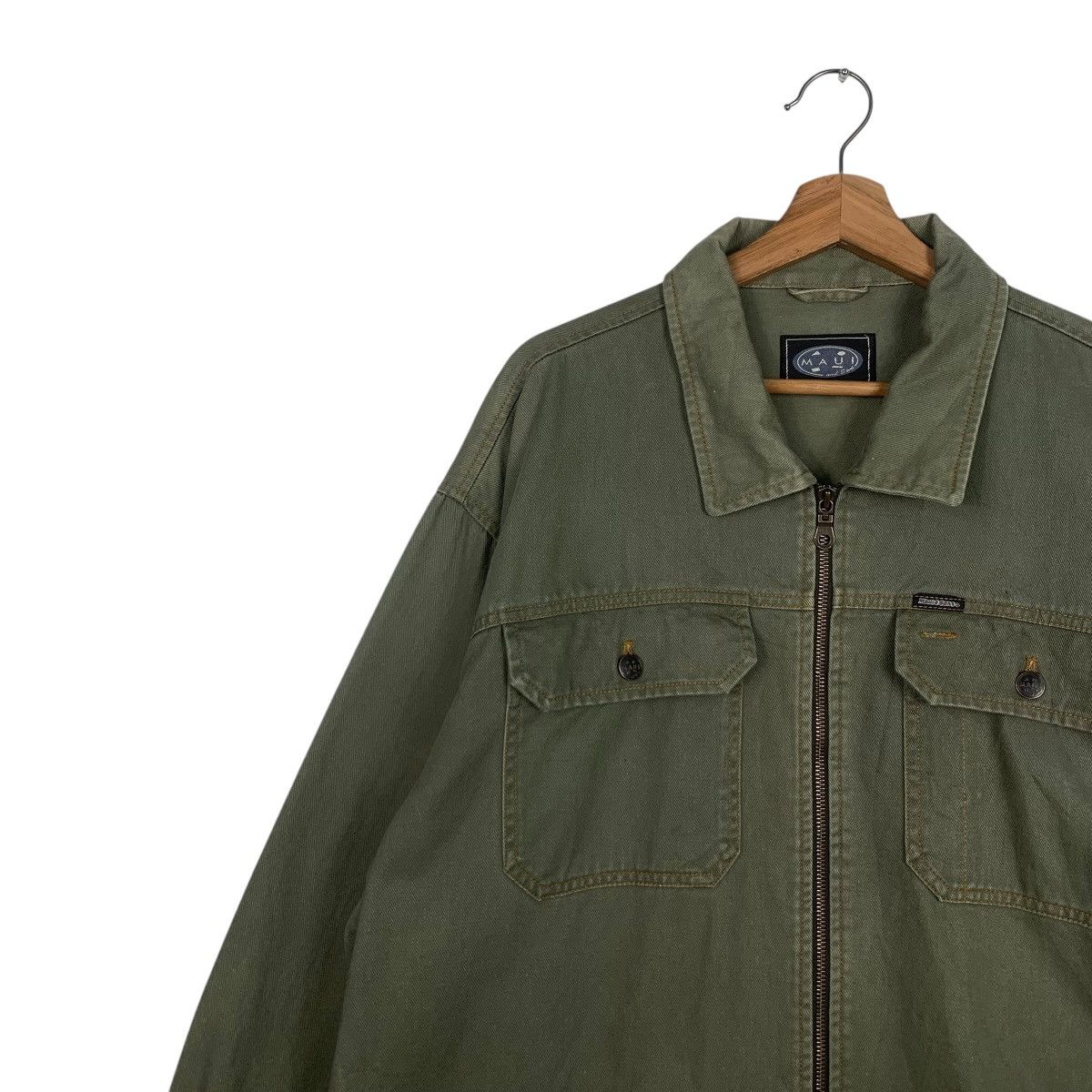 Japanese Brand MAUI And Sons Double Pocket Green Chore Jacket #1804-C16 Size US XL / EU 56 / 4 - 6 Thumbnail