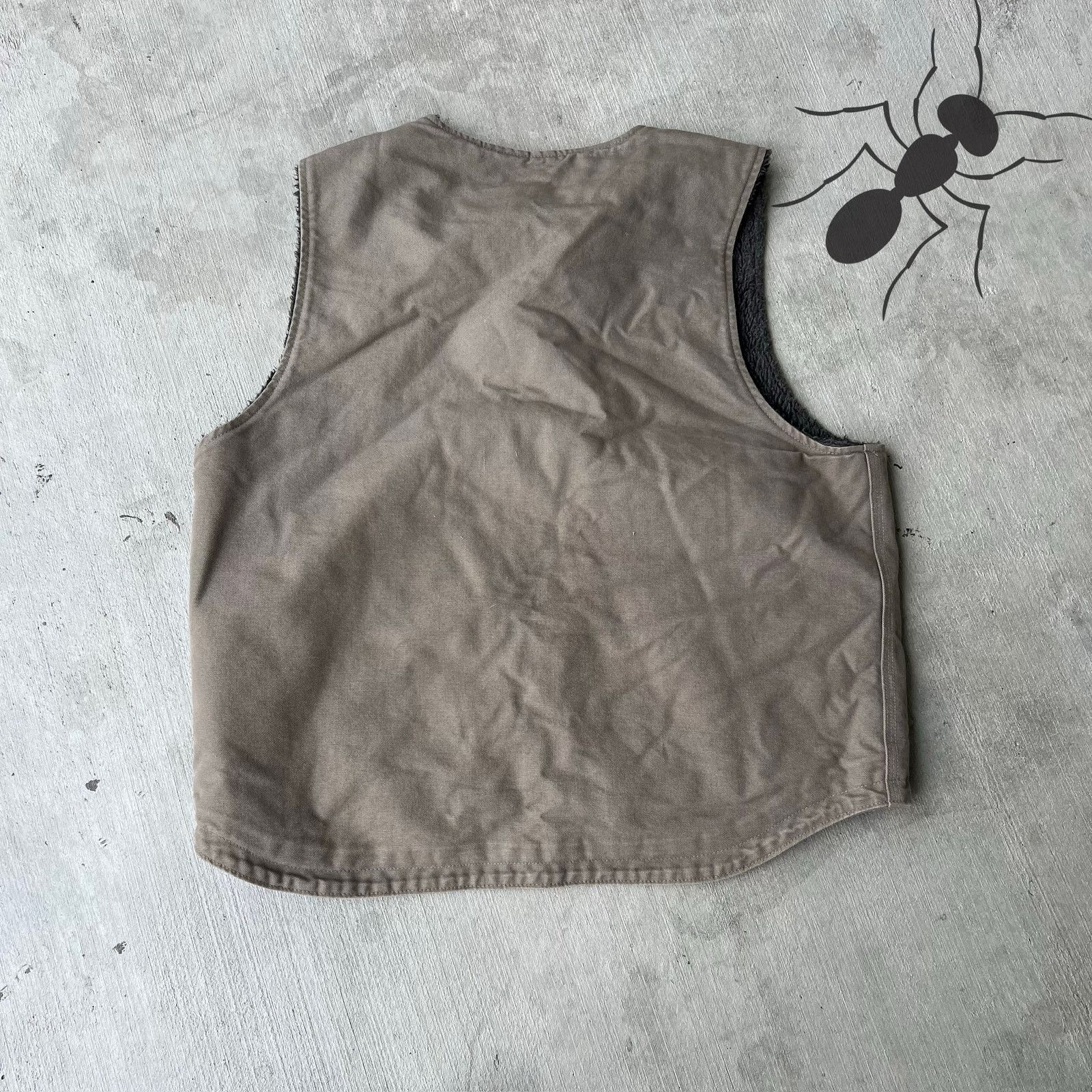 Carhartt × Vintage Carhartt green/brown sherpa work wear vest Size US L / EU 52-54 / 3 - 5 Thumbnail
