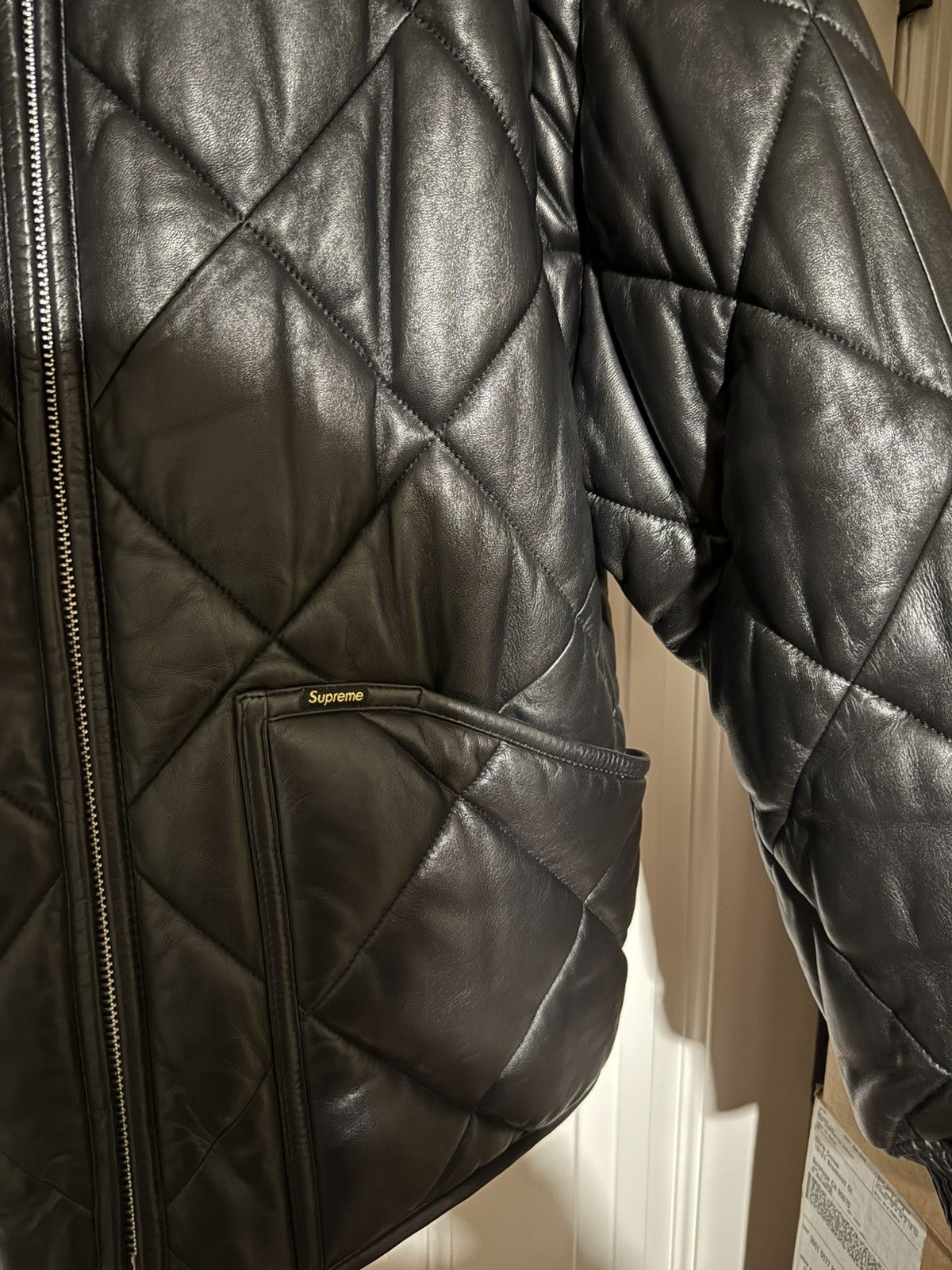 Supreme Supreme Black Quilted Lamb Leather Jacket Size US M / EU 48-50 / 2 - 3 Thumbnail