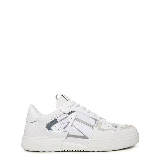 o1g2r1mq0824 Low-Top Calfskin Vltn Sneakers in Bianco