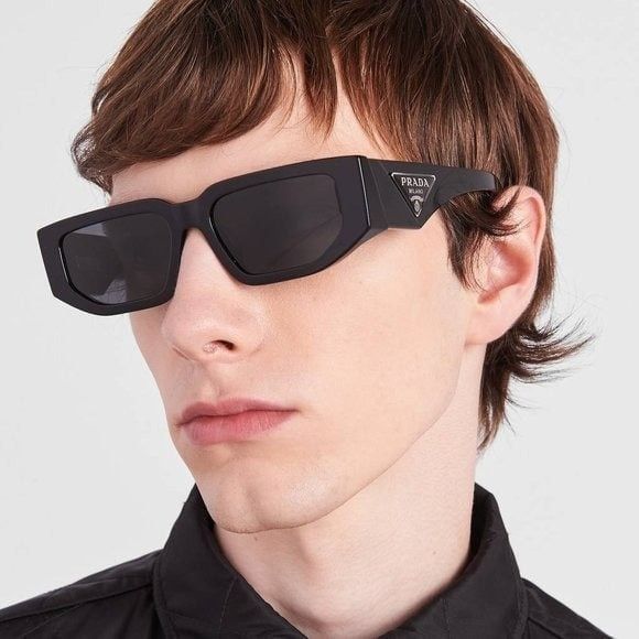 image of New Prada Pr09Zs 1Ab5S0 Sunglasses in Black, Men's