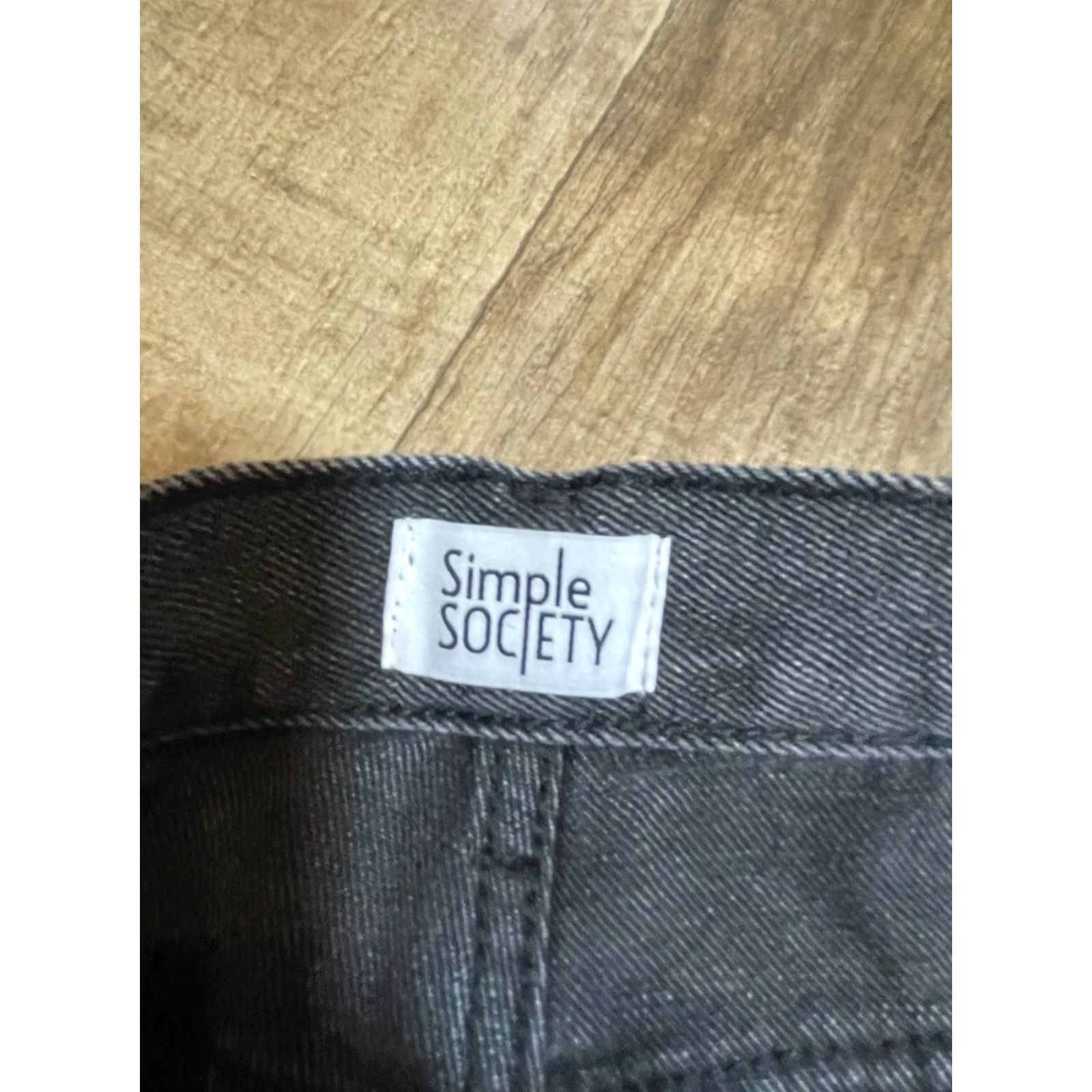 Vintage VINTAGE? No. (Omit) Simple Society Jeans Womens Size 3/26 Black White Polka Dots Super High Rise Size 26" / US 2 / IT 38 - 4 Thumbnail