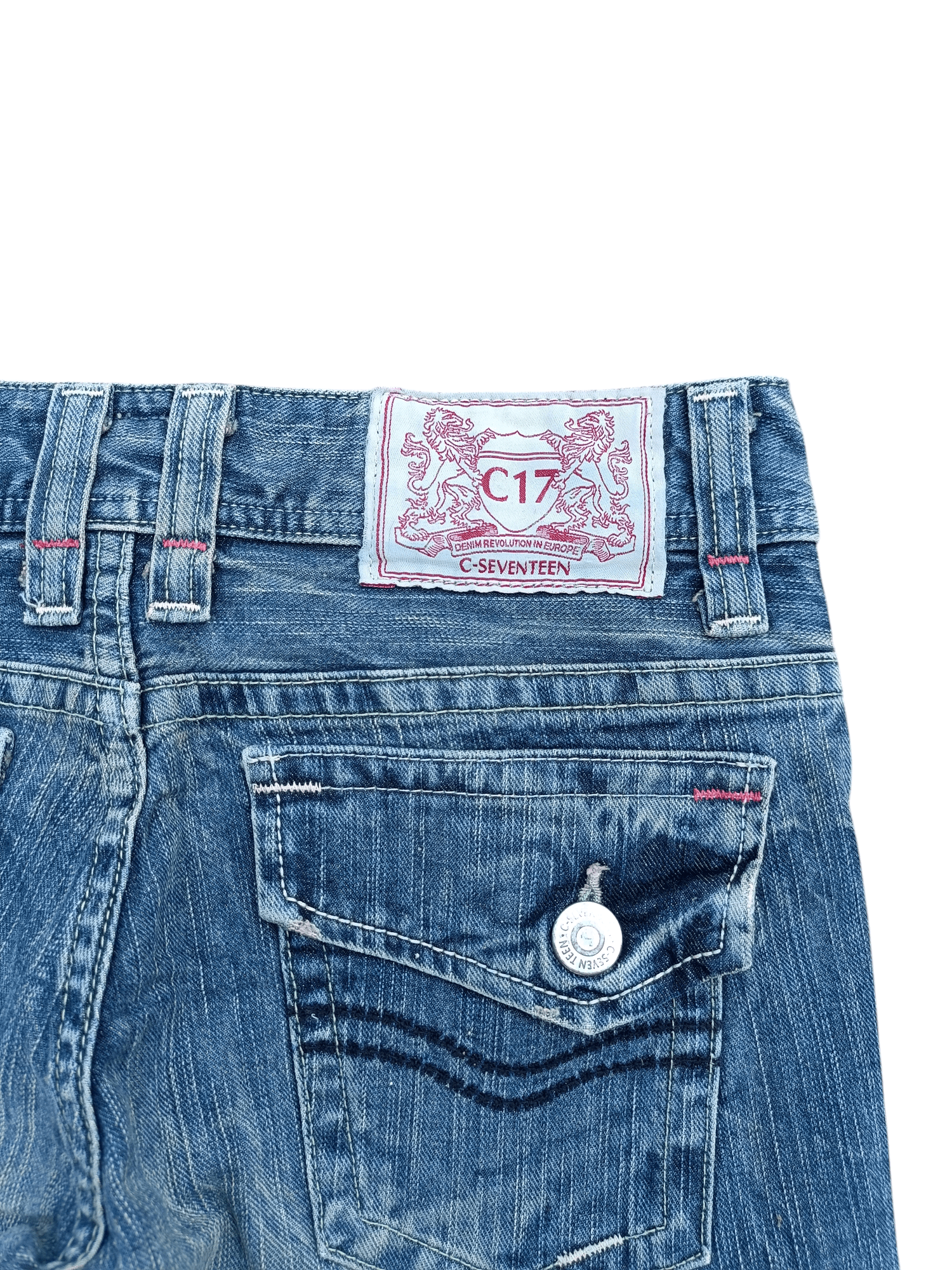Designer × Japanese Brand FLARED C-Seventeen Bootcut Whiskers Faded Denim Pants Size S Size 30" / US 8 / IT 44 - 13 Thumbnail