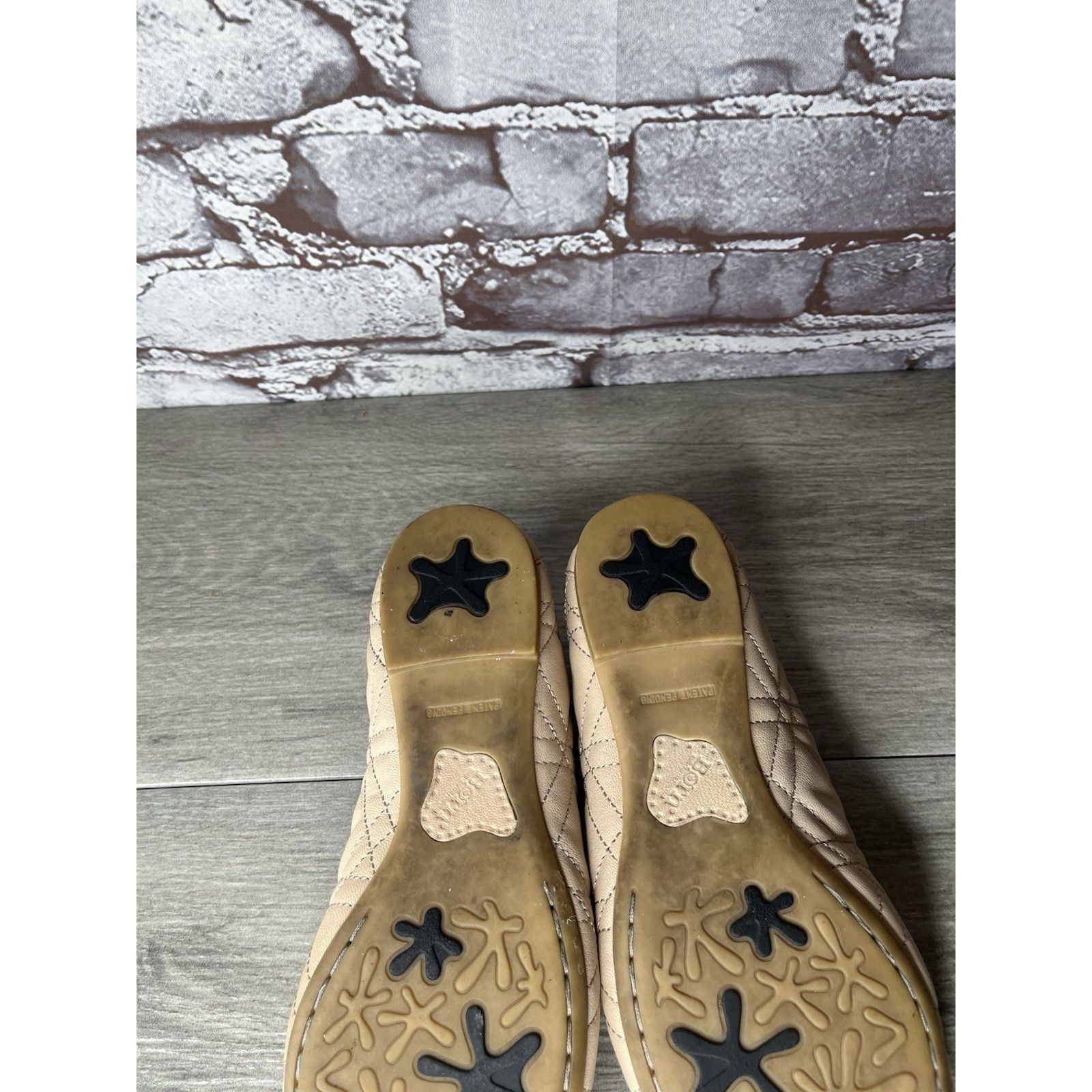 Born Born Pink Leather Black Bow Quilted Ballet Flats Shoes Women Size US 6 / IT 36 - 21 Thumbnail