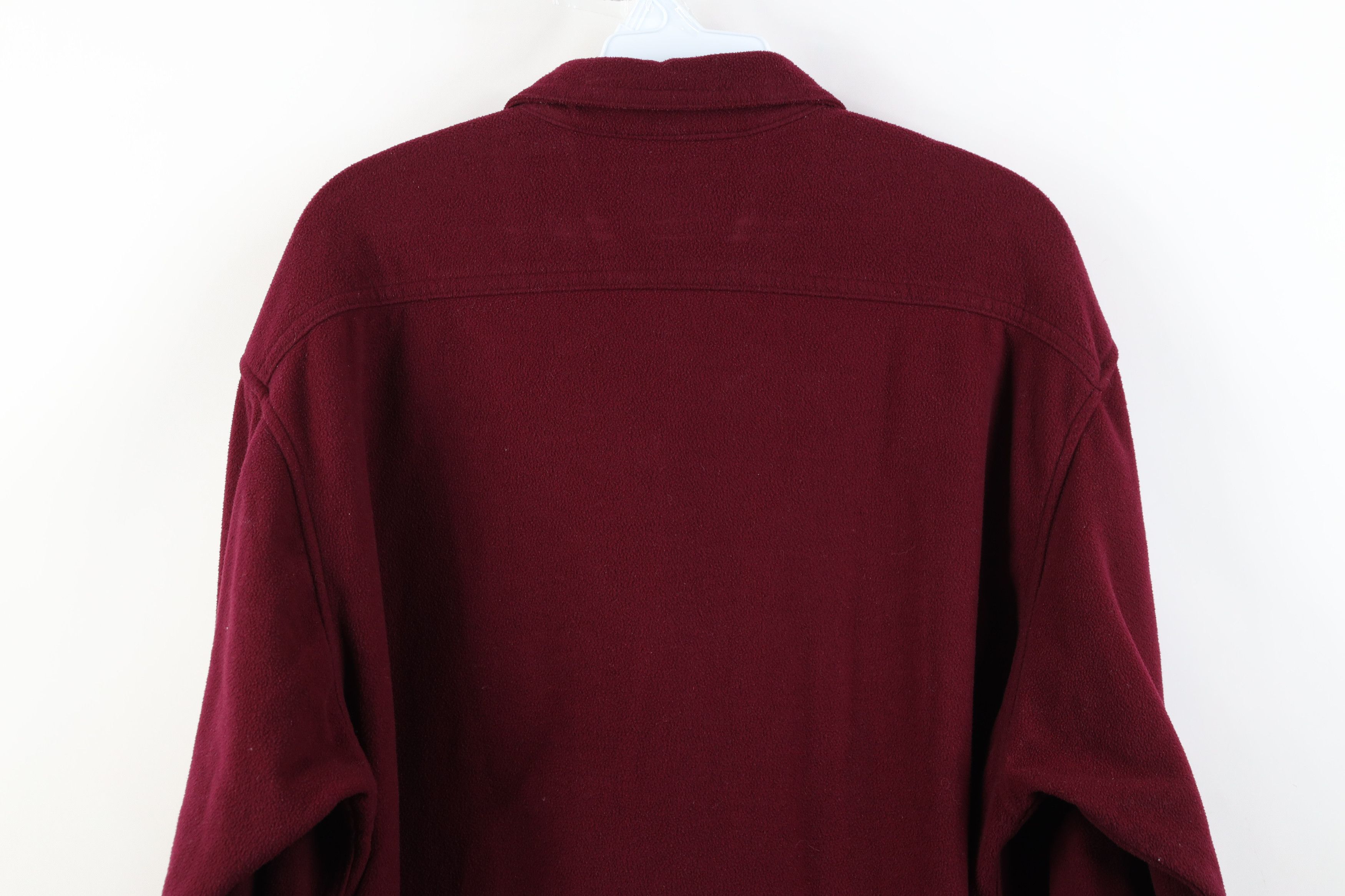 Cabelas Vintage 90s Cabelas Pocket Fleece Button Shirt Burgundy Size US XL / EU 56 / 4 - 12 Thumbnail