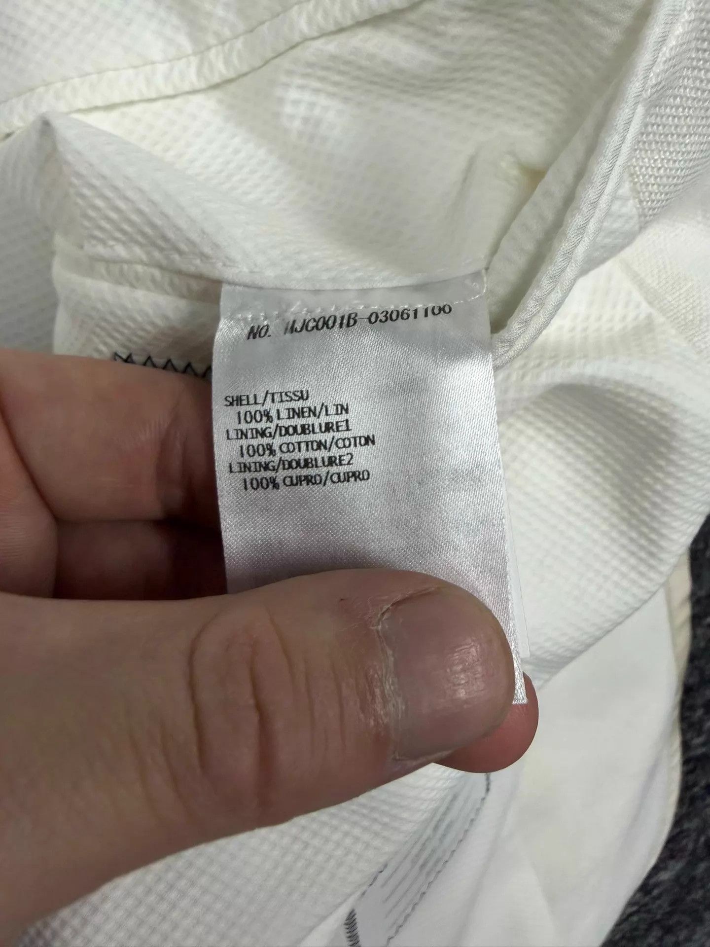 Thom Browne Thom Browne Men's Linen Suit Jacket White Rare Size US S / EU 44-46 / 1 - 5 Thumbnail
