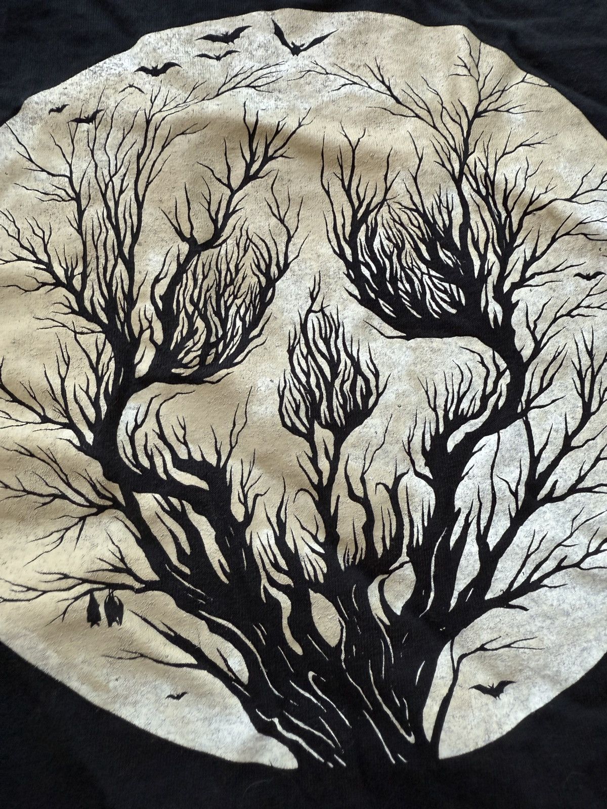 Vintage Vintage Y2K Halloween Skull Moon Tree Graphic Tee 3XL Size US XXL / EU 58 / 5 - 4 Thumbnail