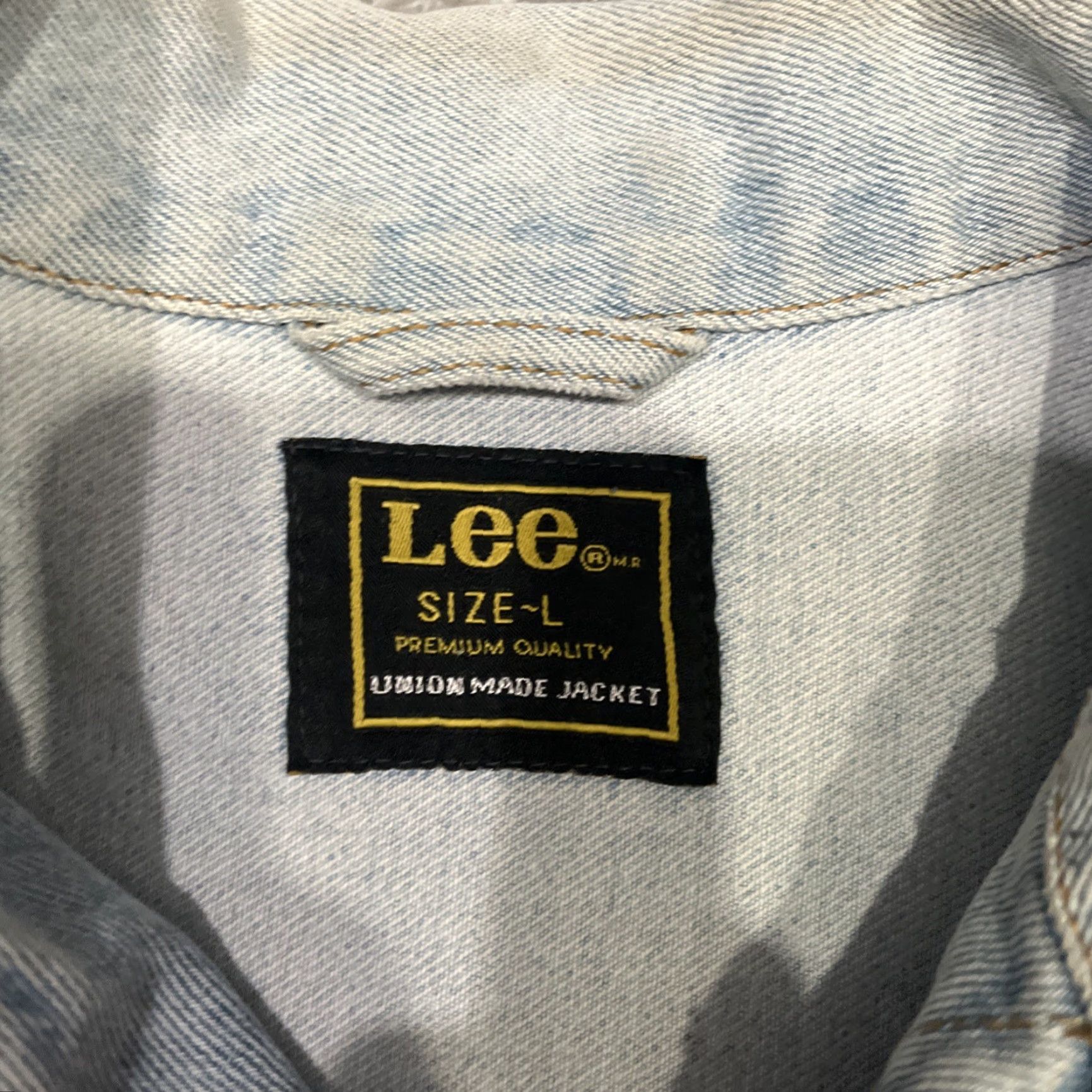 Lee VINTAGE Lee Denim Jacket Union Made USA Men's L Shirt Jacket Blue 90s Classic Logo Pockets Size US L / EU 52-54 / 3 - 3 Thumbnail