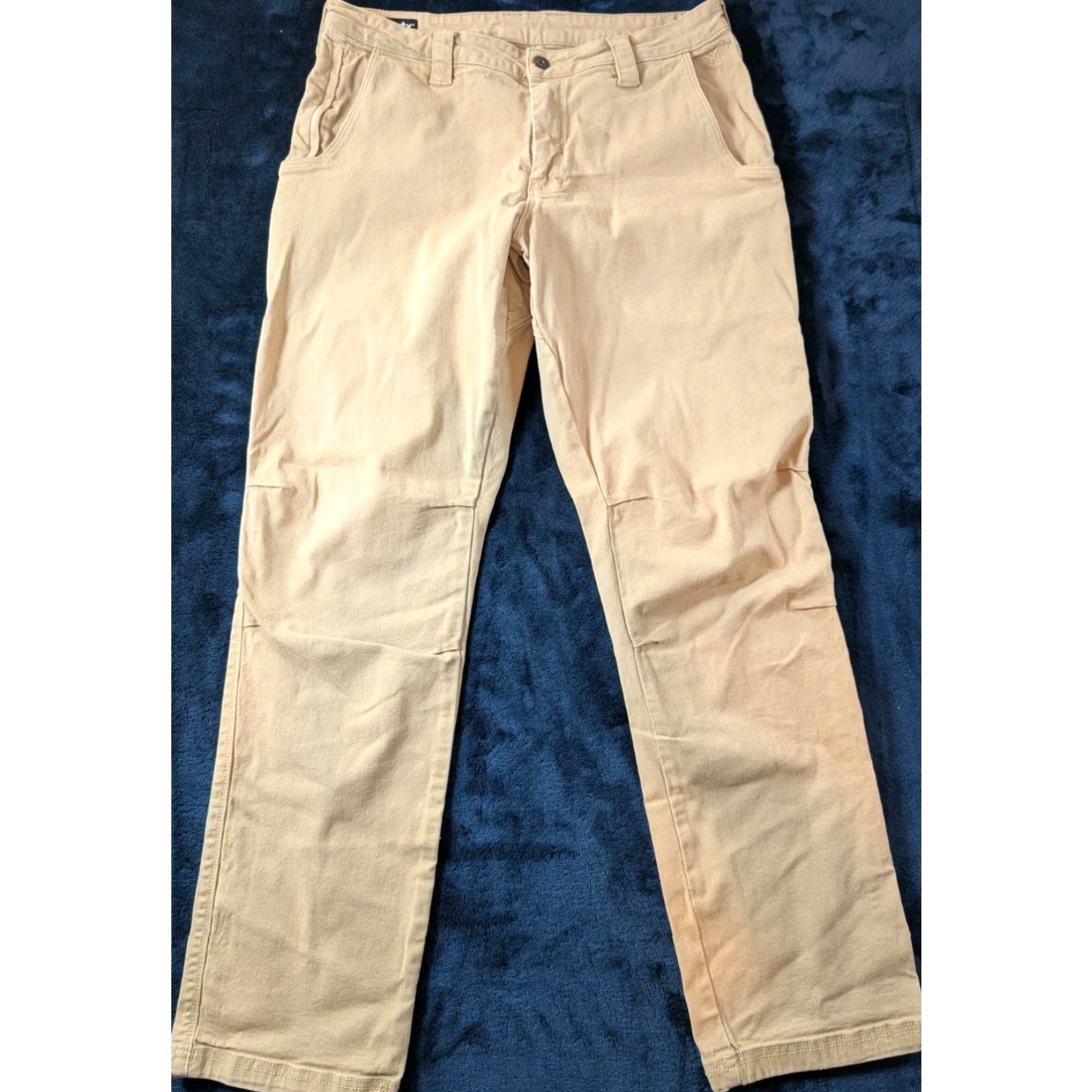 Vintage Vertx Jeans 32x30 Regular Straight Denim Stretch Pockets 5-Pocket Beige Tan Mens VTX1700 Jeans Size US 34 / EU 50 - 2 Thumbnail