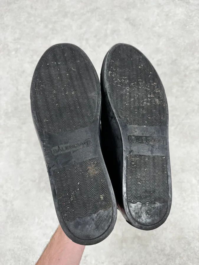 Balenciaga 2010s Balenciaga Dark Navy Arena Grained Leather High Sneakers Size US 9.5 / EU 42-43 - 7 Thumbnail