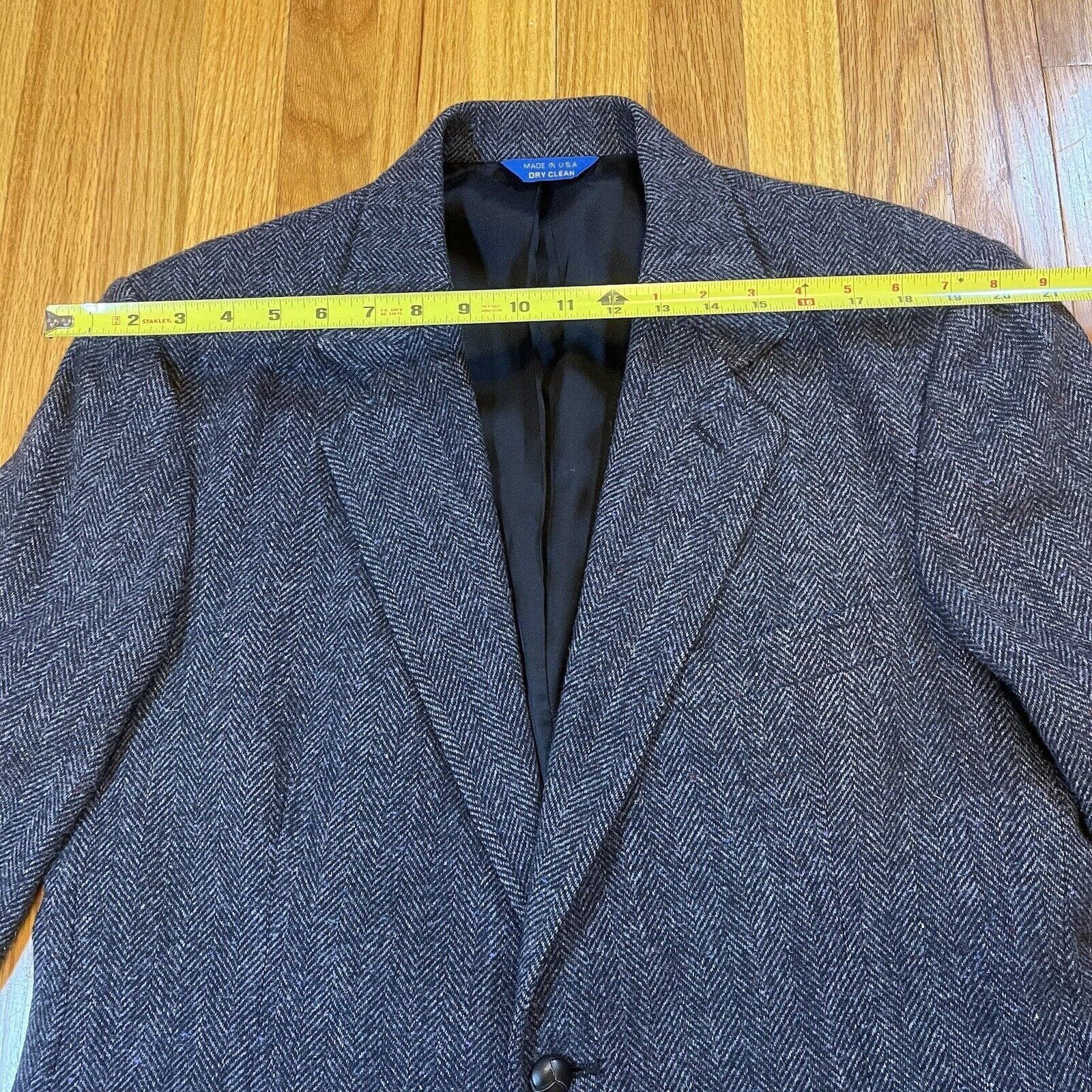 Pendleton Vtg Pendleton Blazer Mens 42 Wool Gray Tweed Sport Coat USA Size 42R - 11 Preview