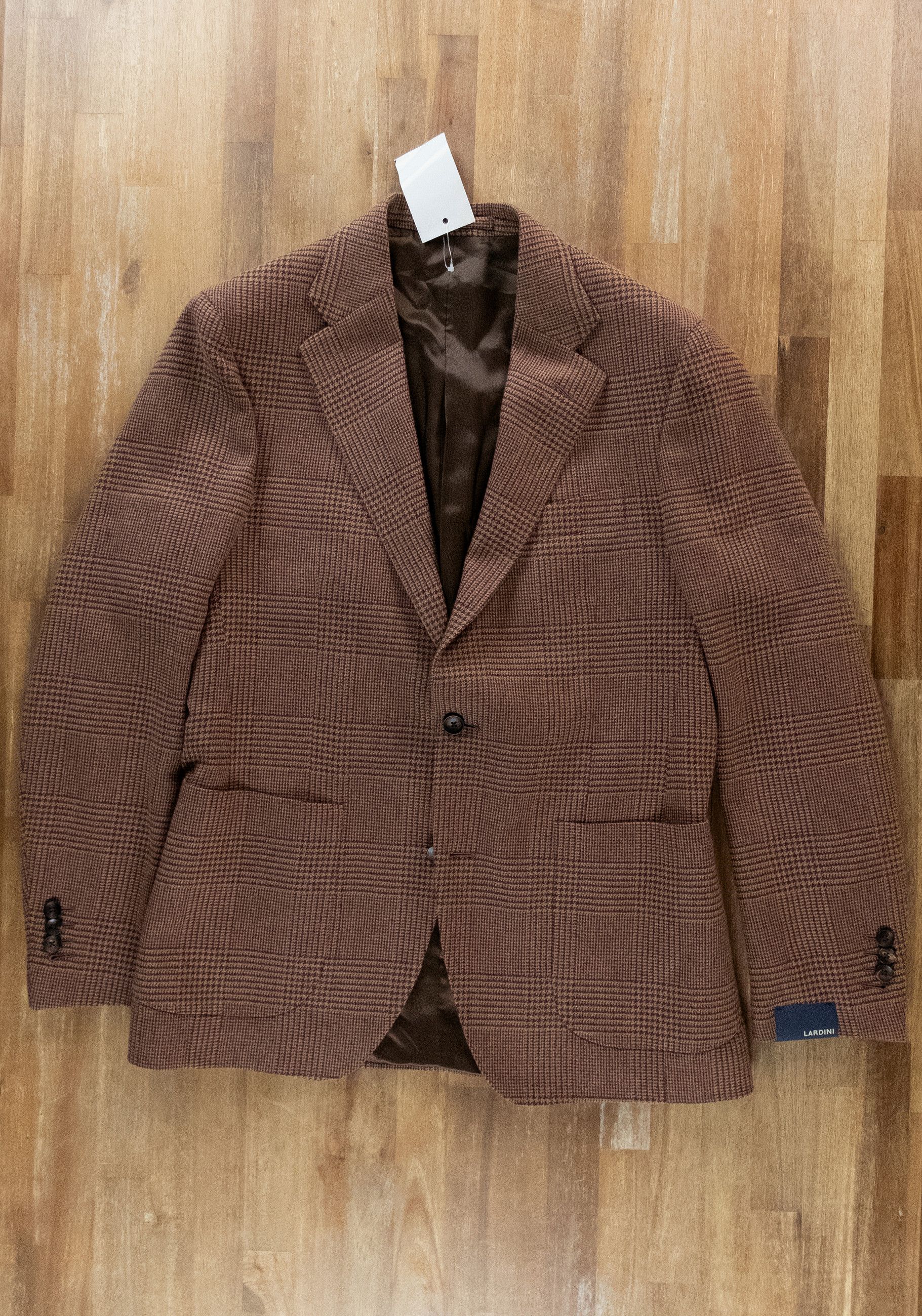 Lardini LARDINI brown glen check wool sportscoat jacket Size 38 US Size 38R - 6 Thumbnail